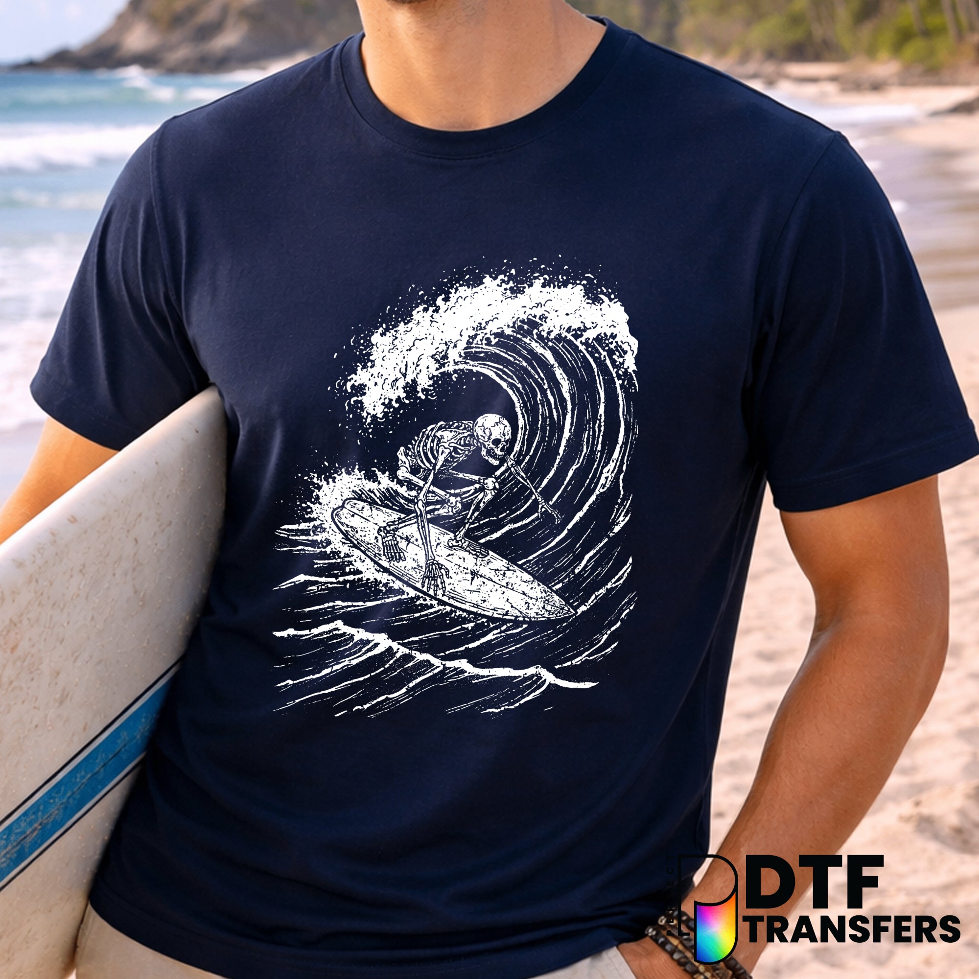 HANG TEN – Surfing DTF Transfer