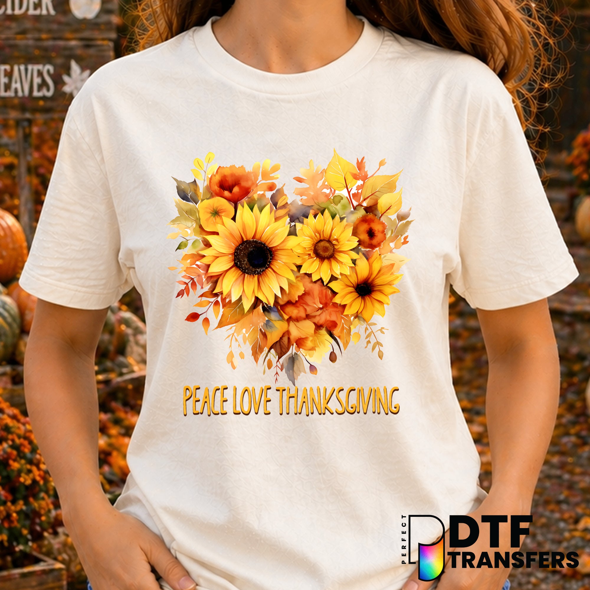 Peace Love Thanksgiving – Thanksgiving DTF Transfer