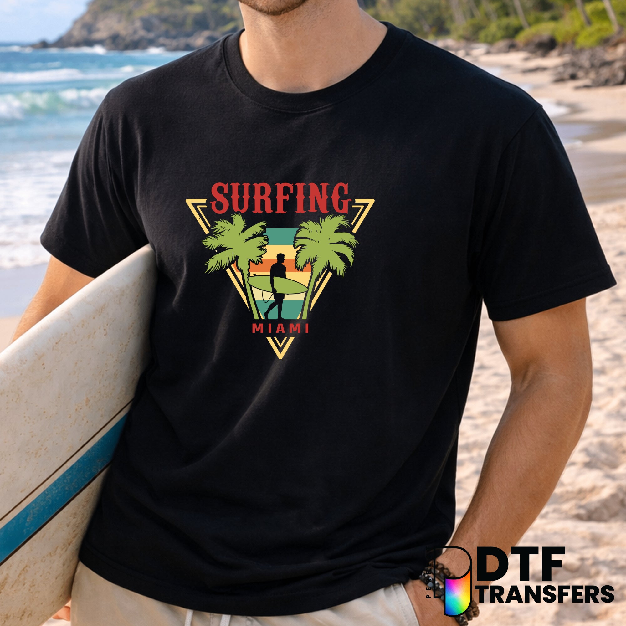 Surf The Wave – Surfing DTF Transfer