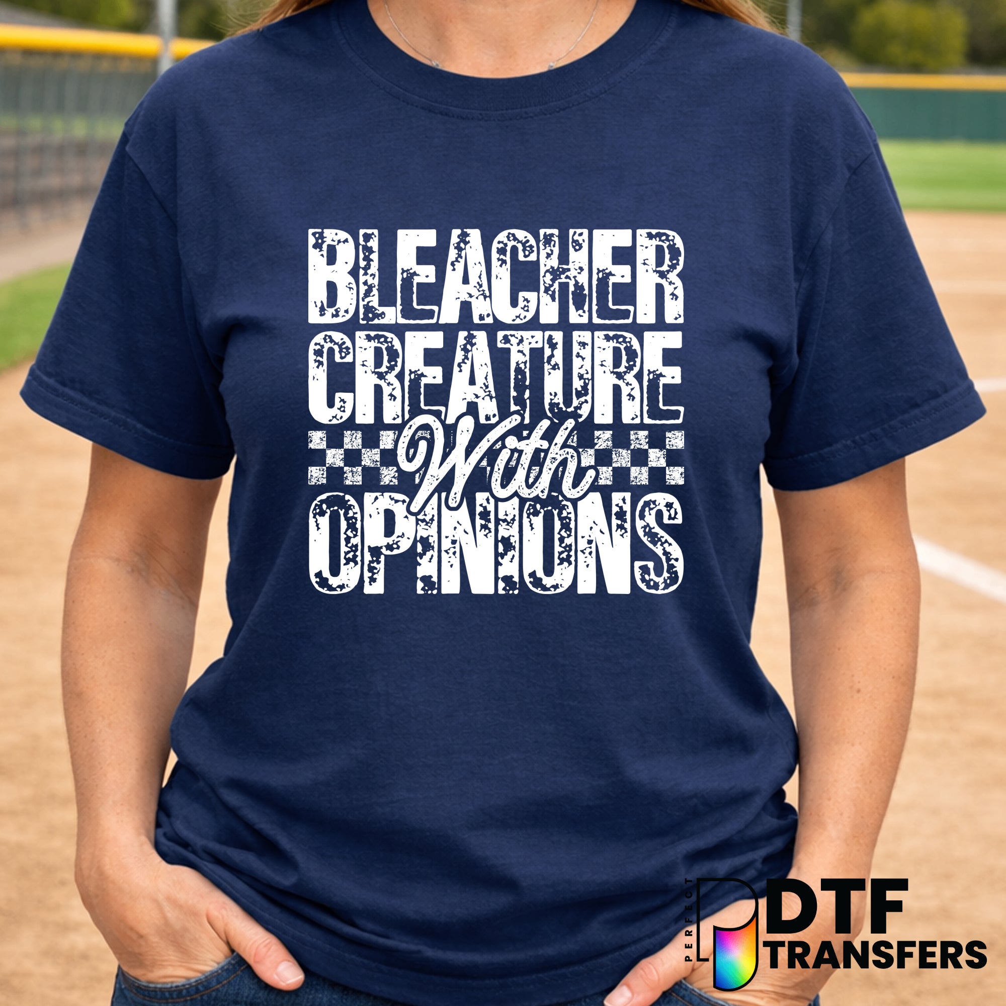 Bleacher Creature with Opinions – Softball DTF Transfer