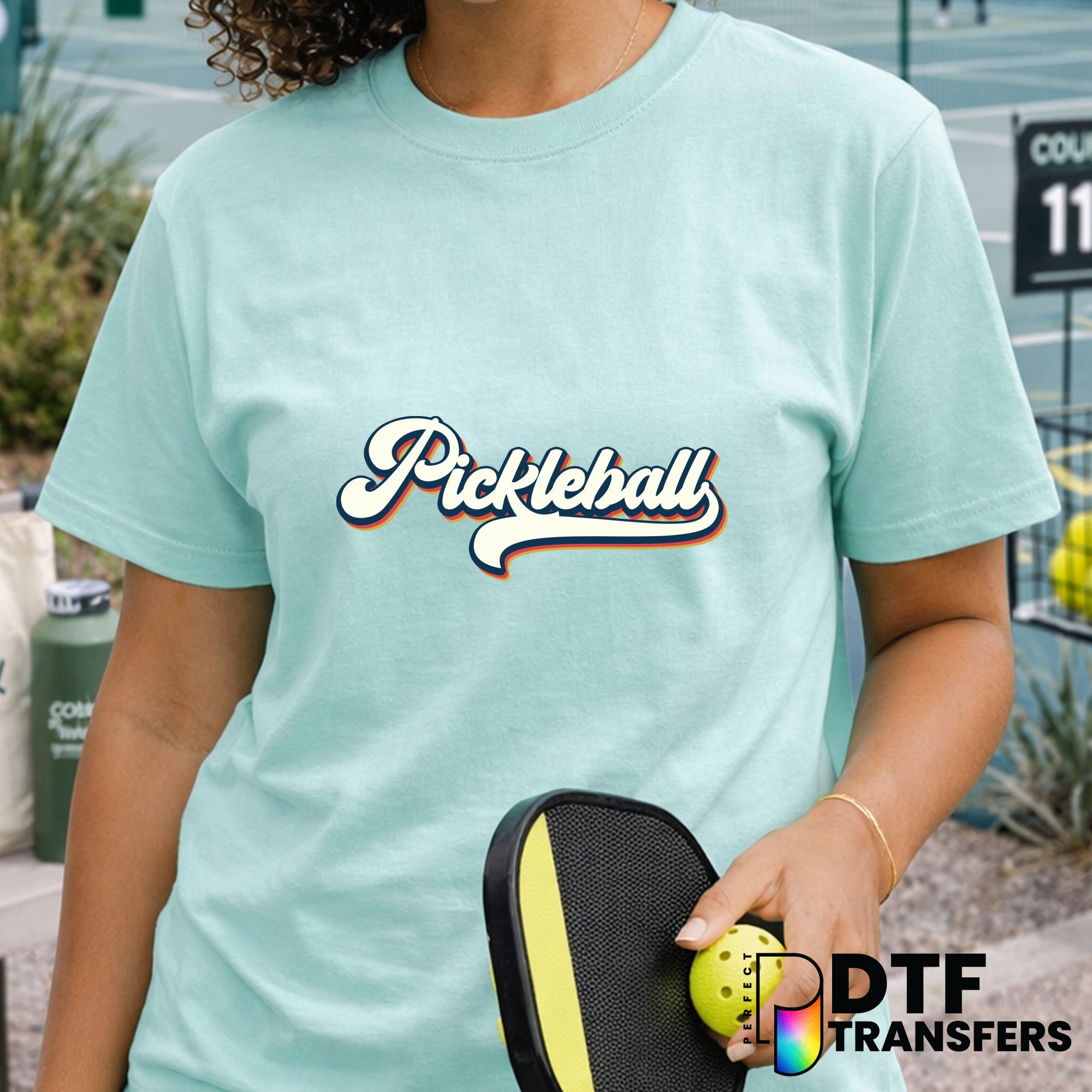 Retro Pickleball – Pickleball DTF Transfer