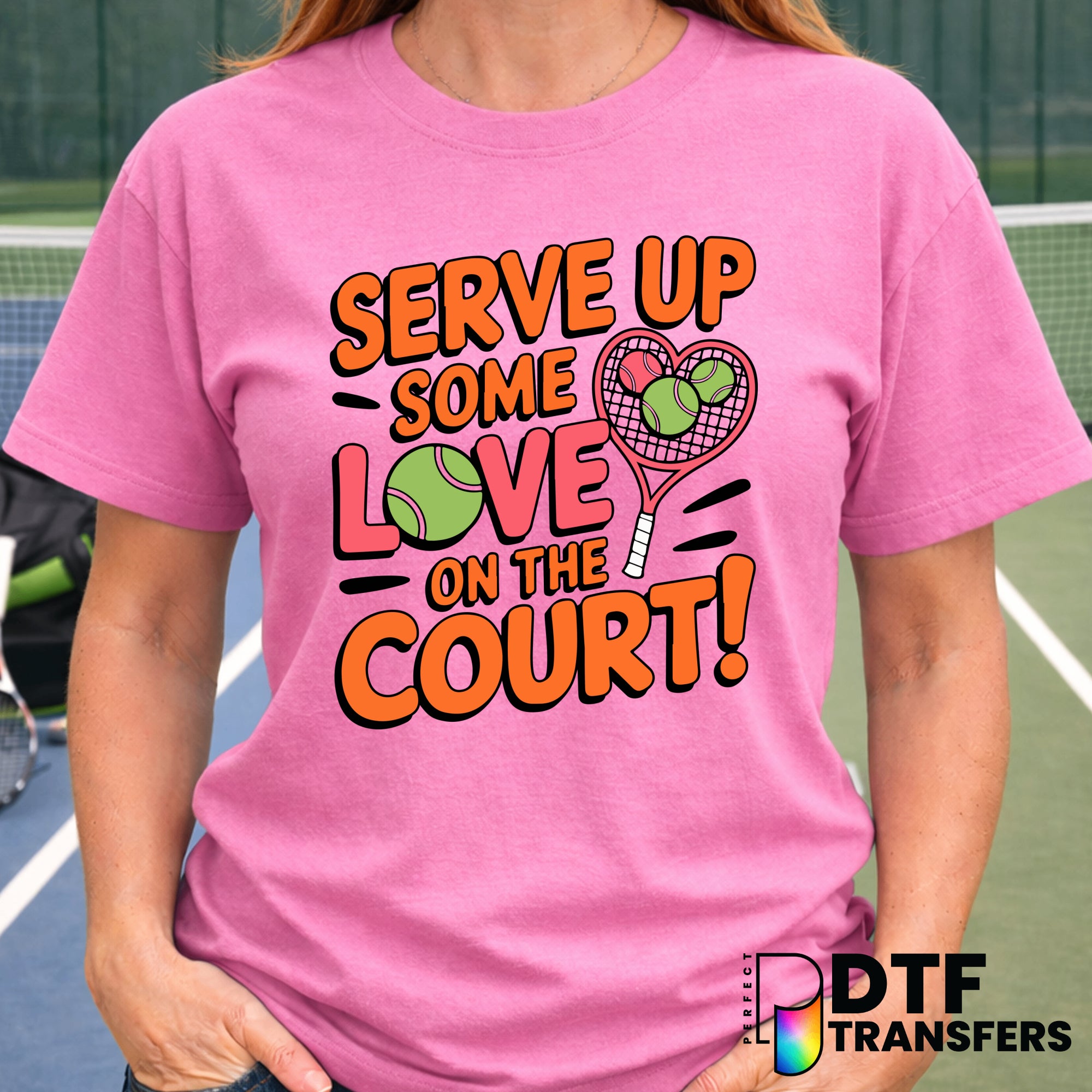 Serve Up Some Love On the Court – Tennis DTF Transfer