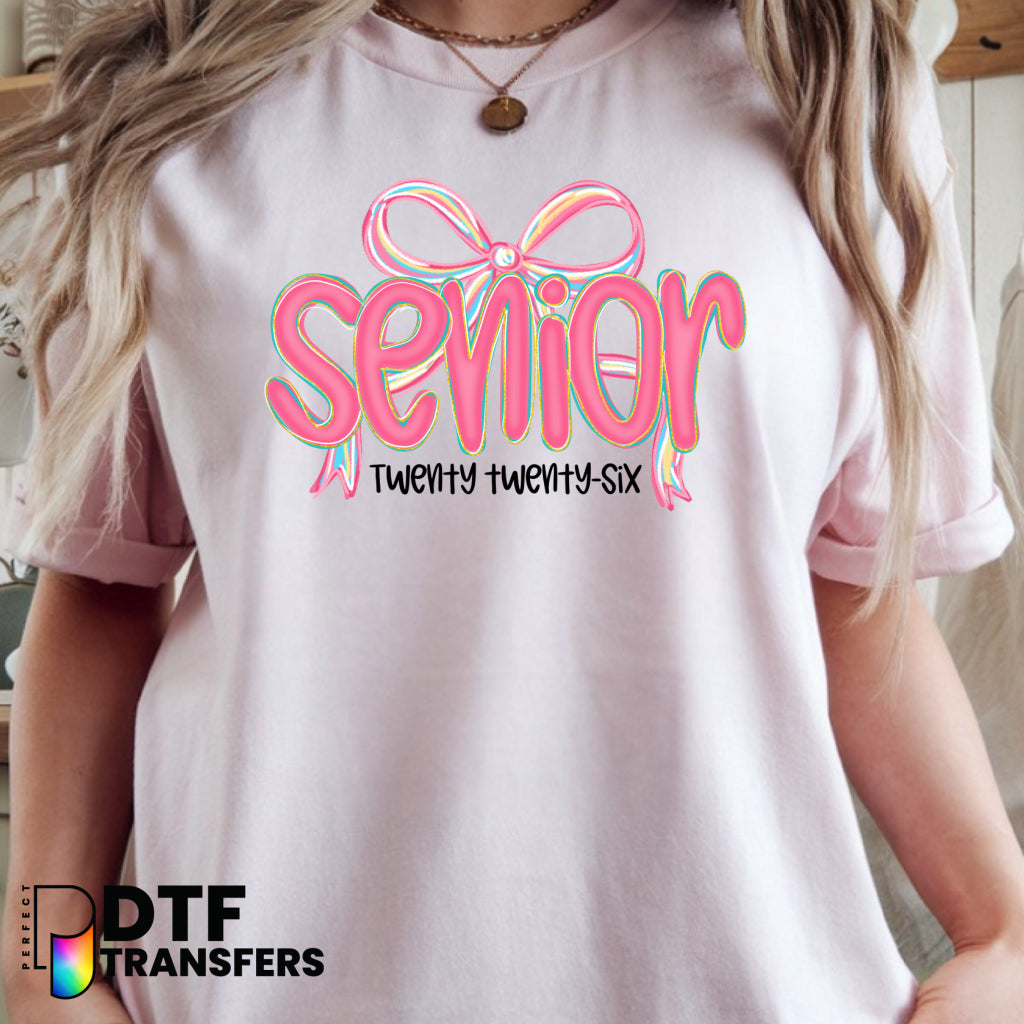 Coquette Senior PREPPY SENIOR 2026 – Teacher DTF Transfer