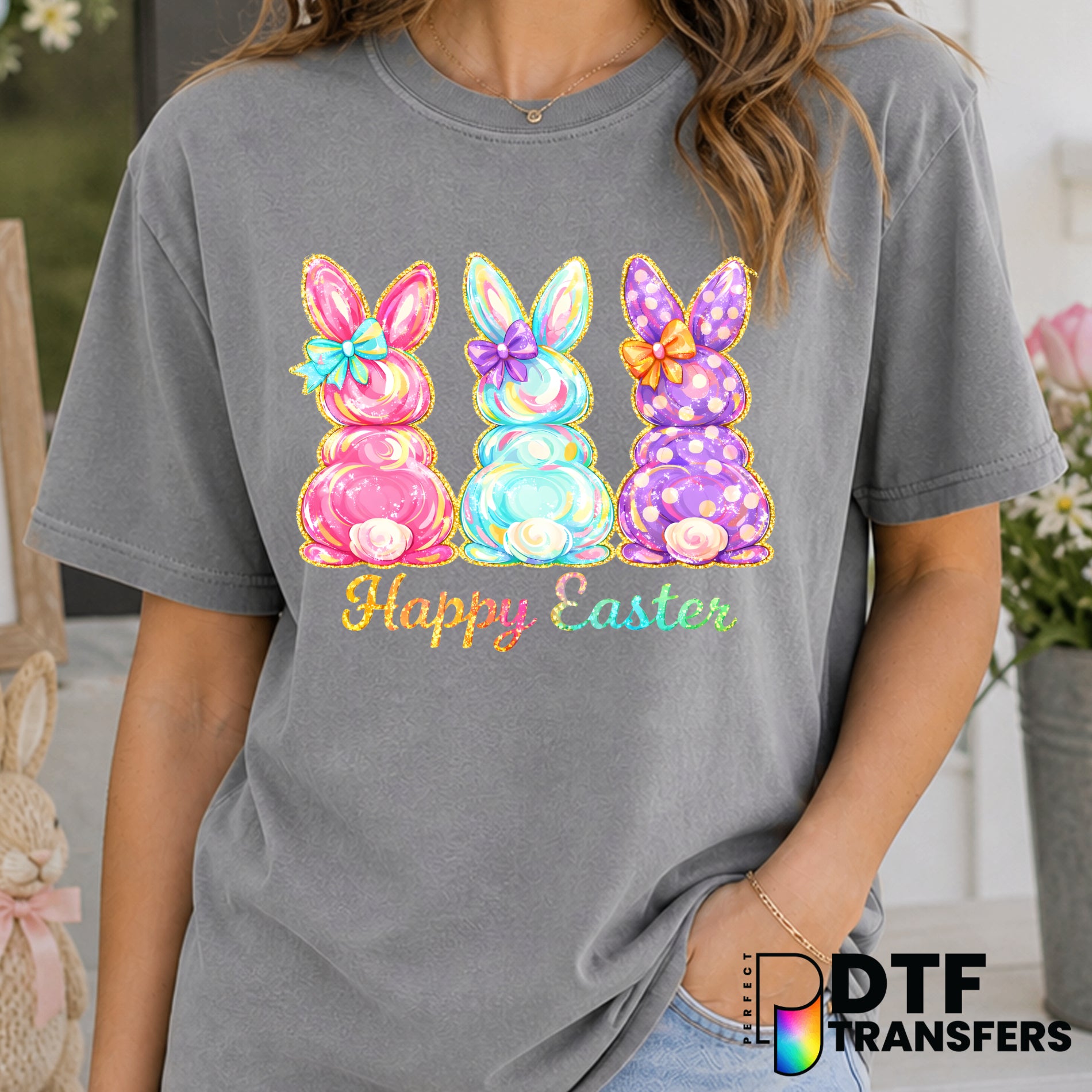 Happy Easter – Easter DTF Transfer