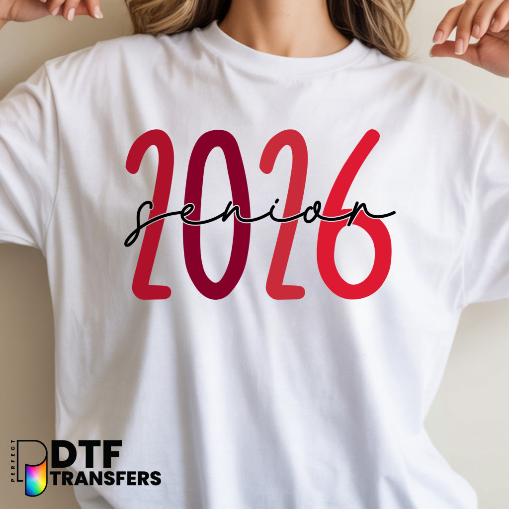 Senior 2026 Red Theme – Teacher DTF Transfer