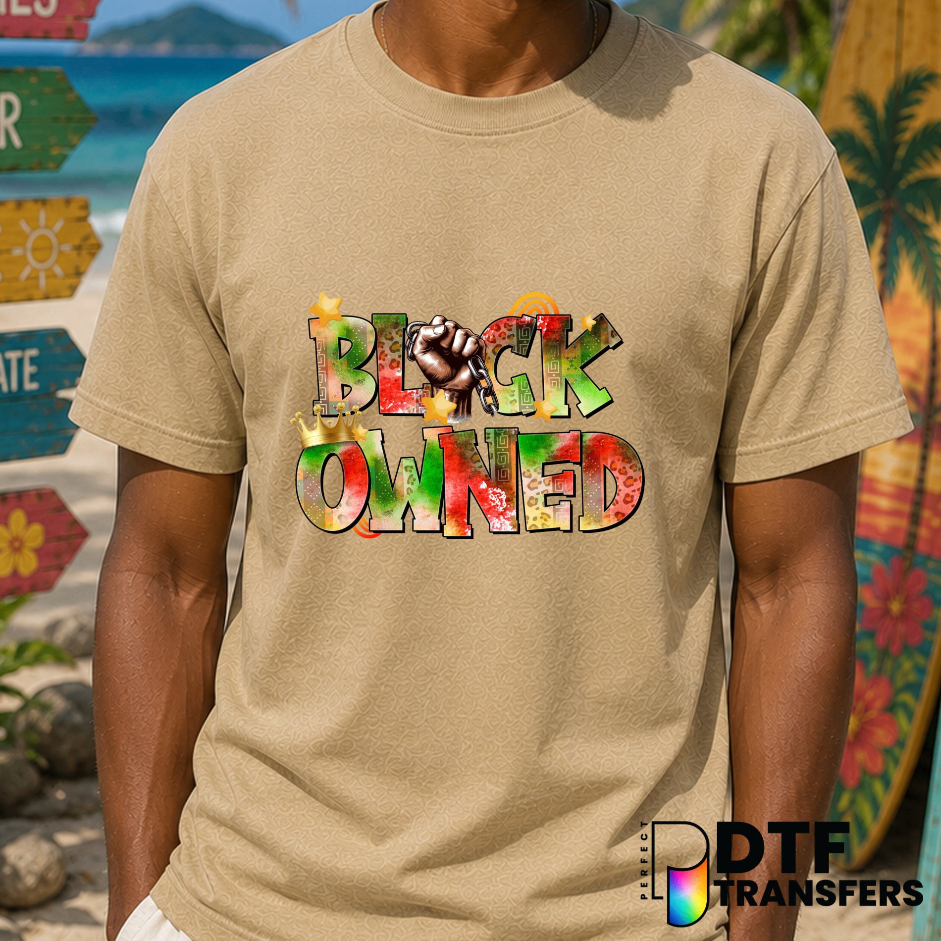 Black Owned Black History Month Breaking Chains – DTF Transfer