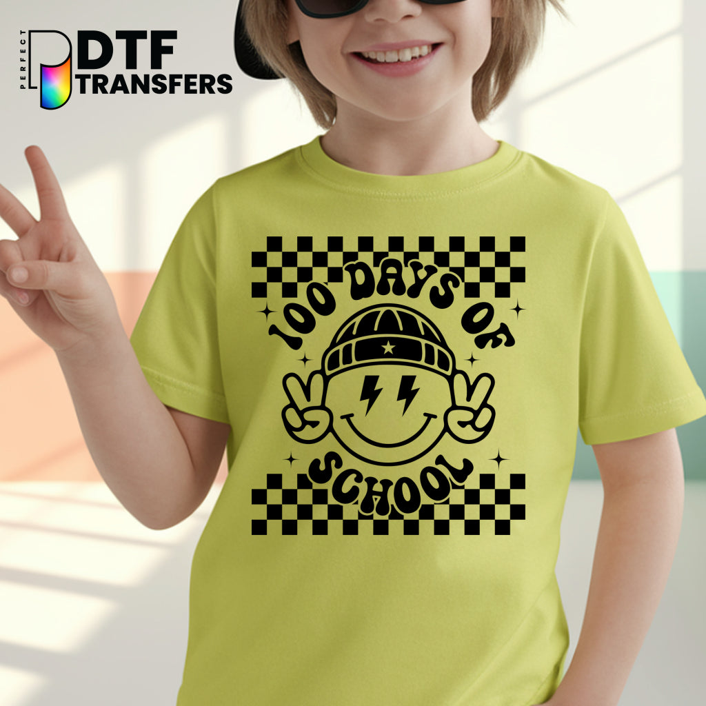 HAPPY 100 DAYS SMARTER OF SCHOOL – Teacher DTF Transfer