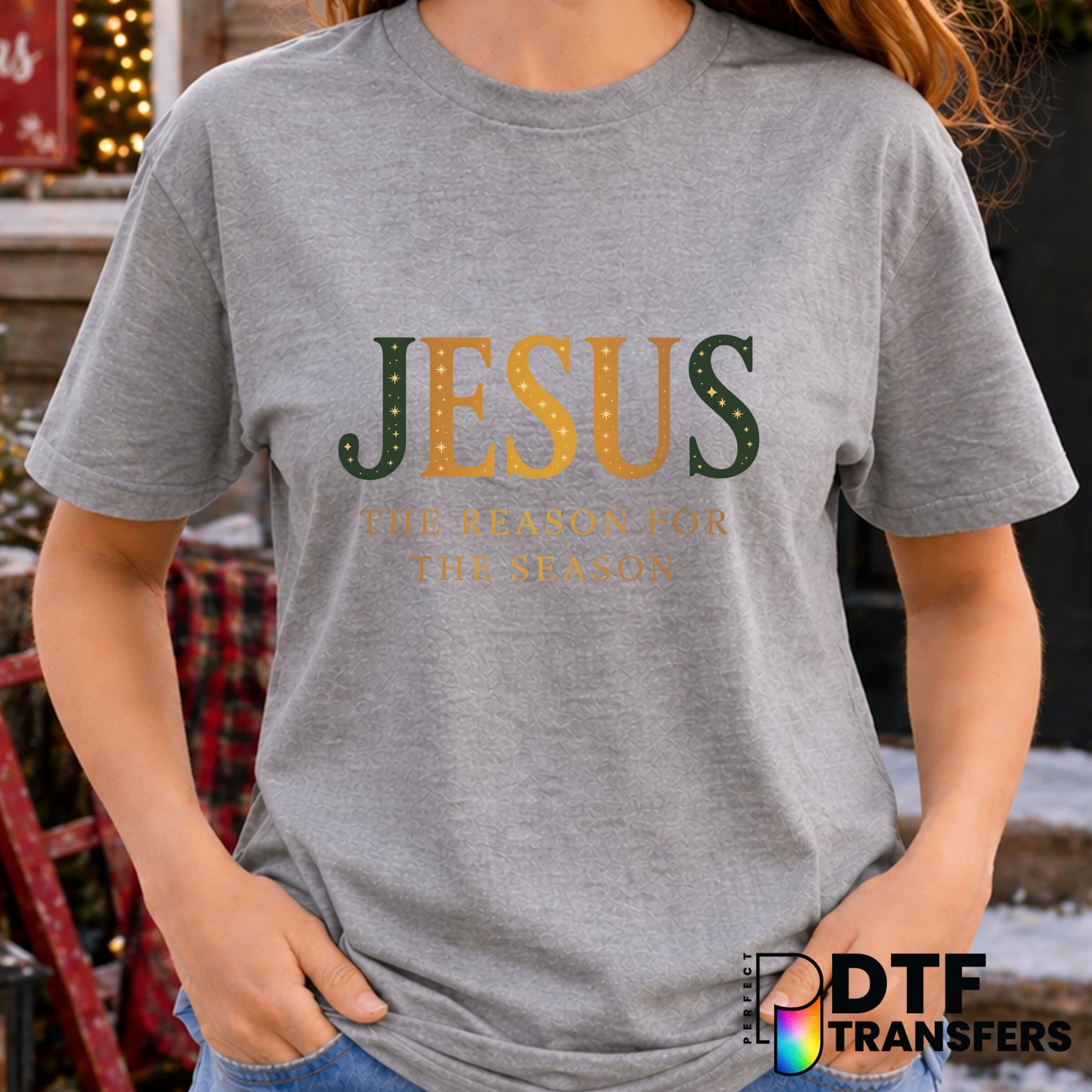Jesus The Reason for The Season – Christmas DTF Transfer