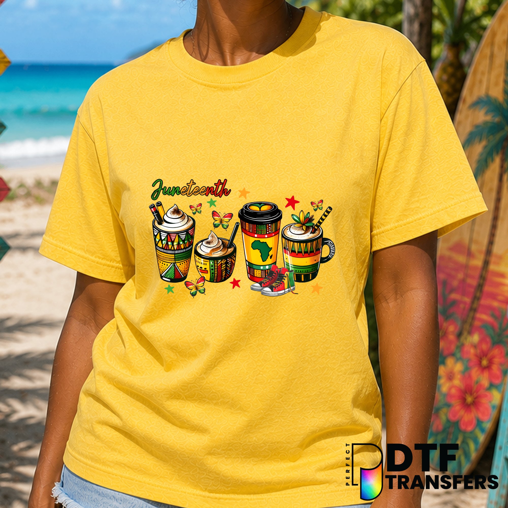 African Map Pattern – Black History Month DTF Transfer