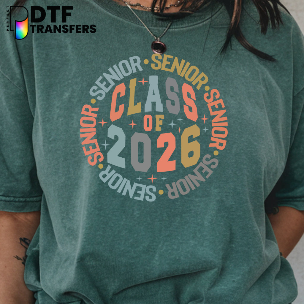 VINTAGE SENIOR CLASS OF 2026 SPARKLE – Teacher DTF Transfer