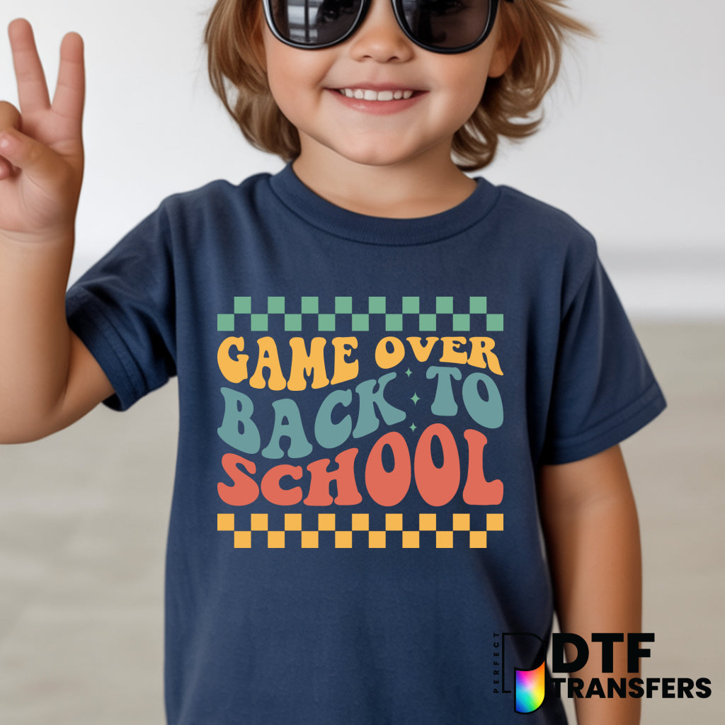 GAME OVER Welcome Back to School – Teacher DTF Transfer