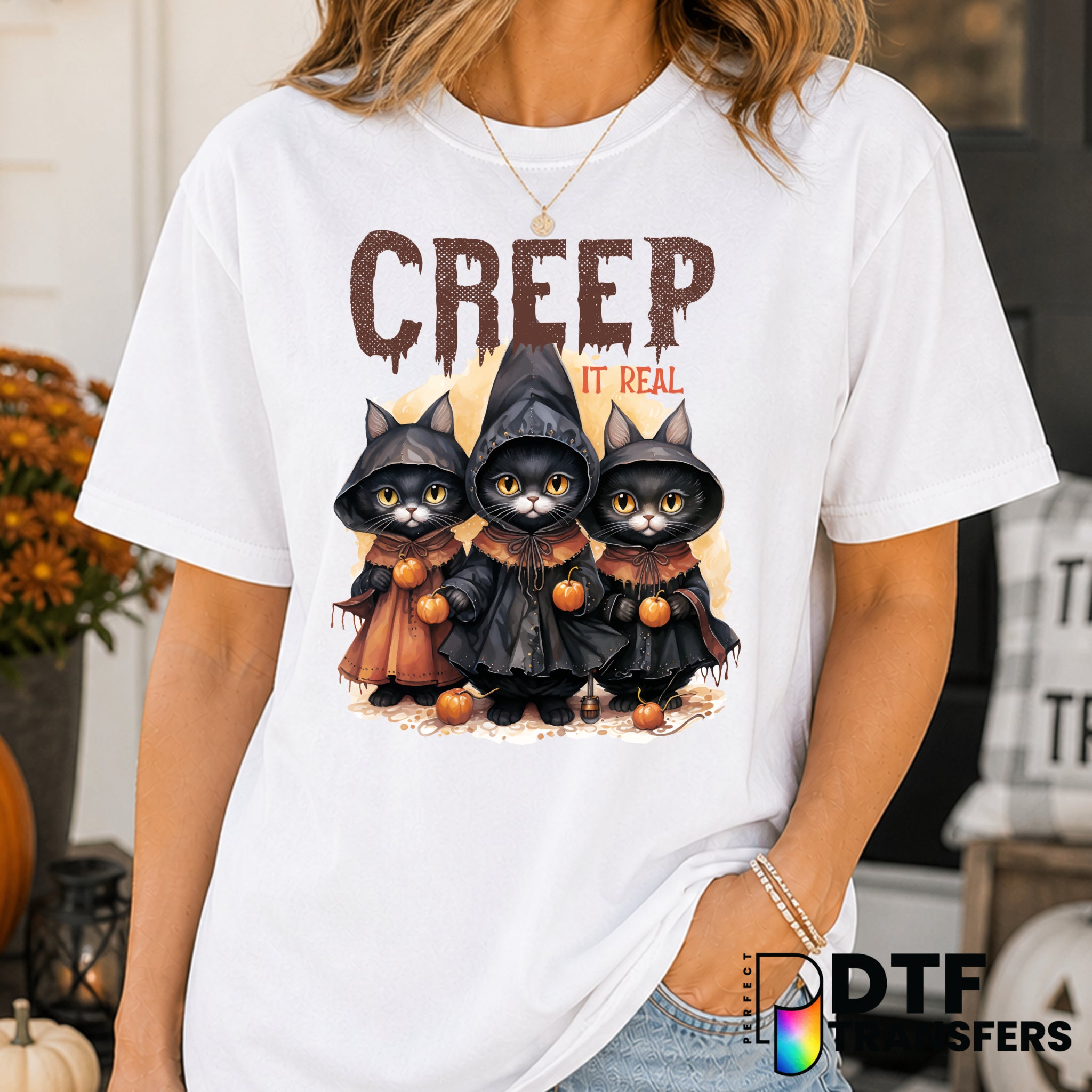 Creep It Real Cute – Halloween DTF Transfer