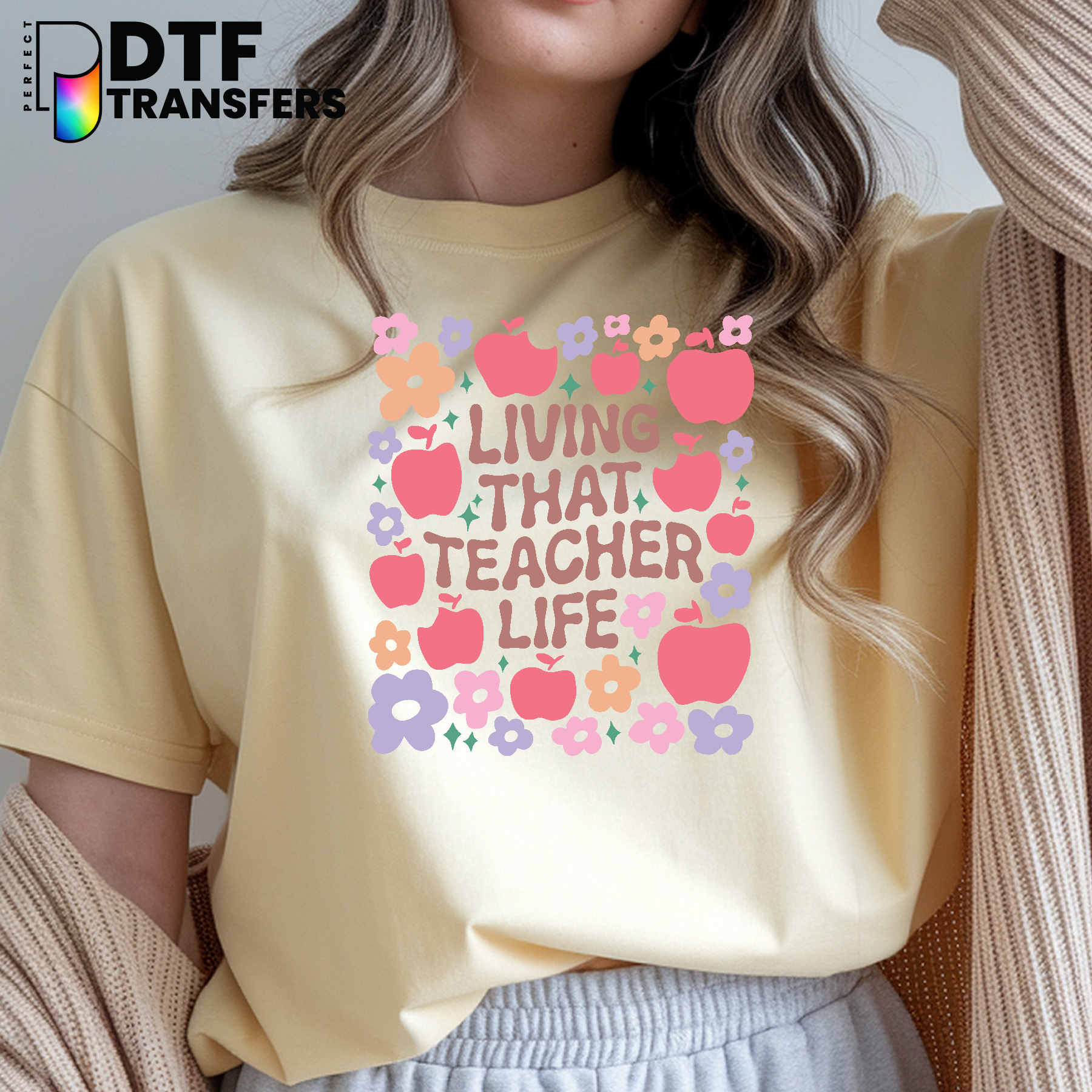 Boho Living that Teacher Life Teacher. – Teacher DTF Transfer