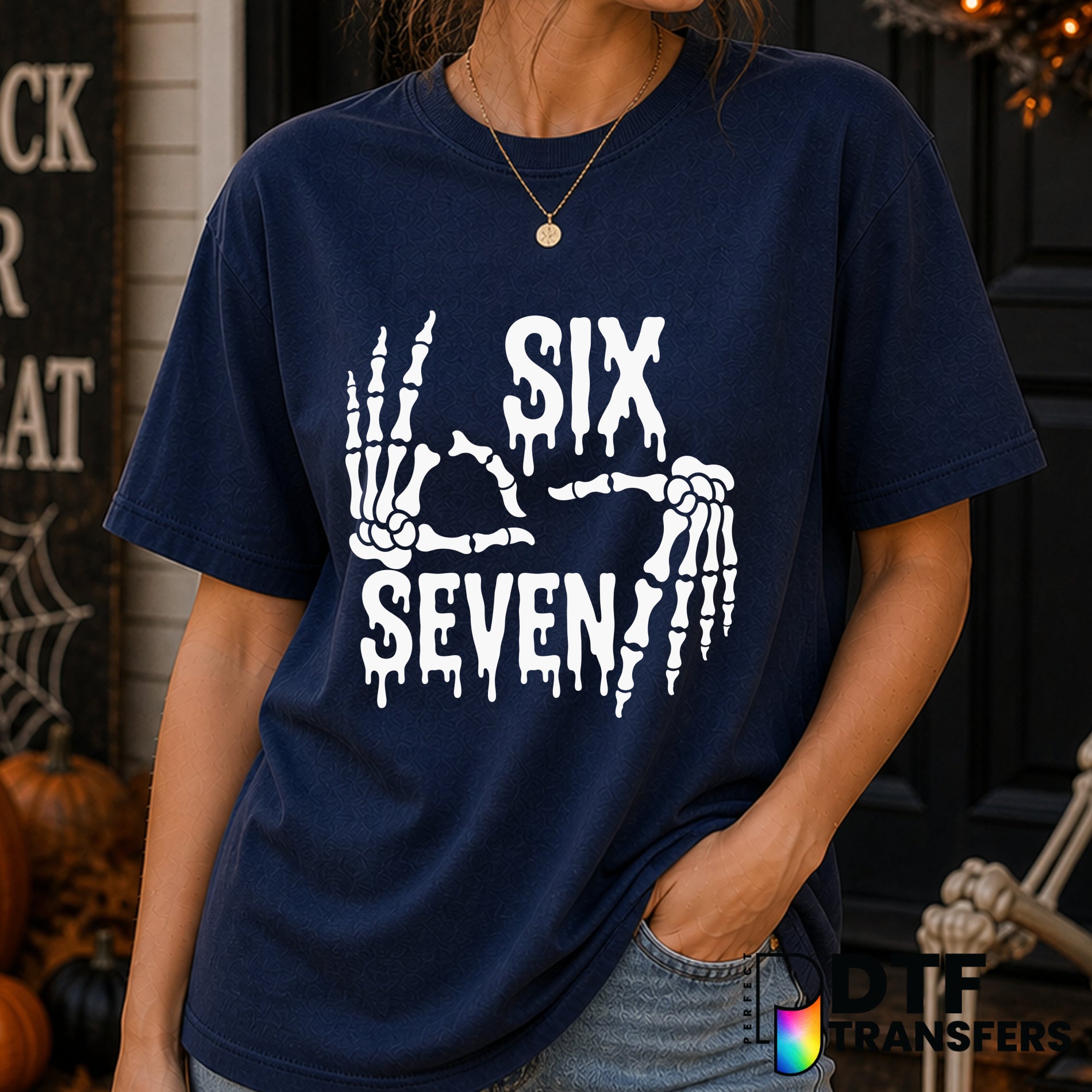 SKELETON HAND NUMBER 67 HALLOWEEN – DTF Transfer