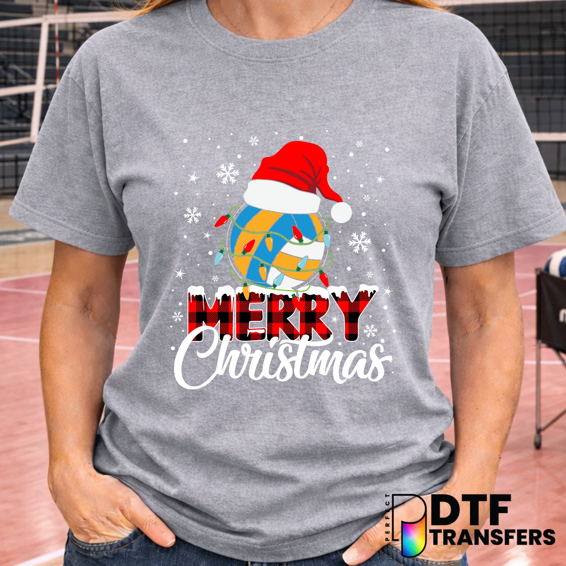 Merry Christmas Volleyball – DTF Transfer