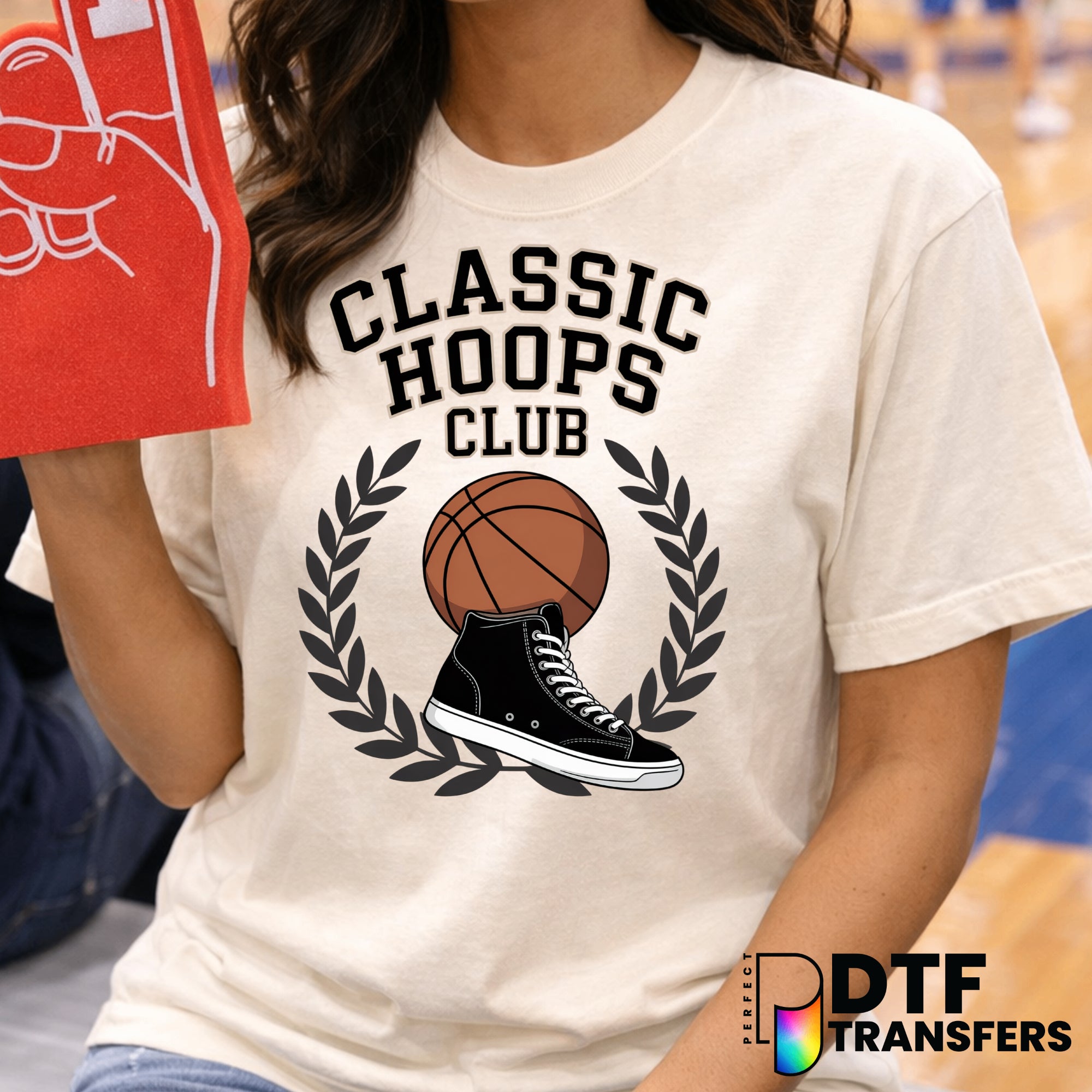 CLASSIC HOOPS CLUB – Basketball DTF Transfer