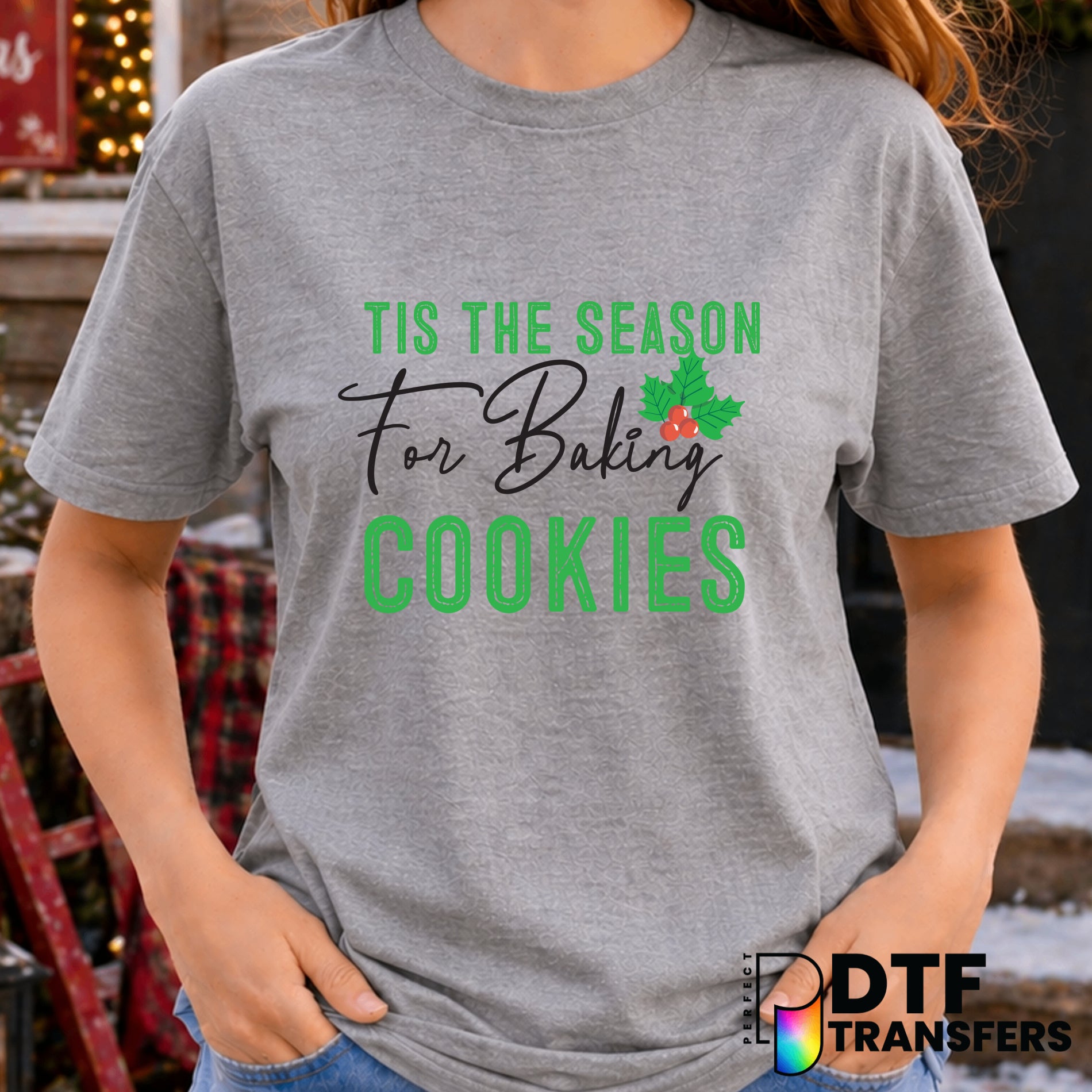 Tis the Season for Baking Cookies – Christmas DTF Transfer