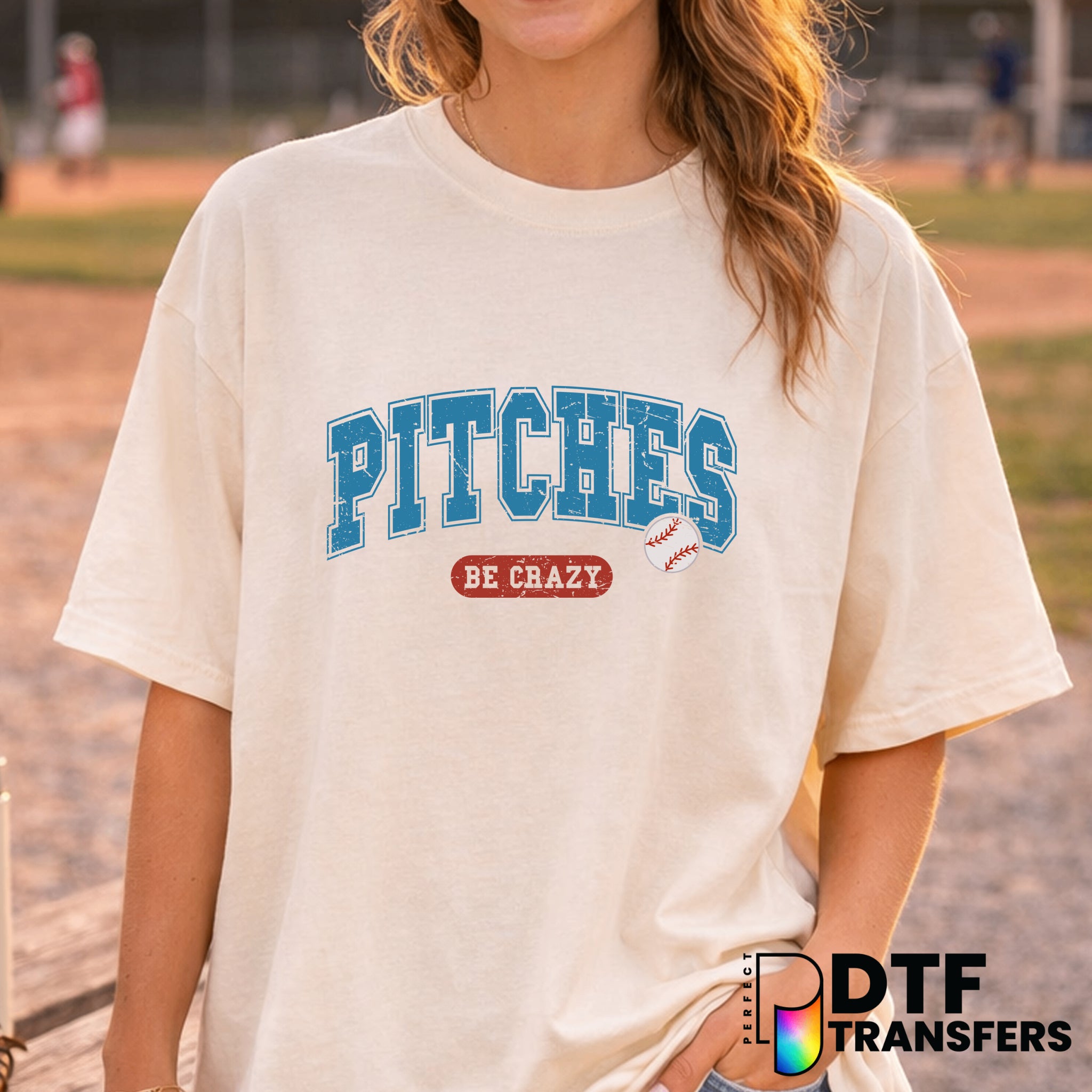 Pitches Be Crazy – Baseball DTF Transfer