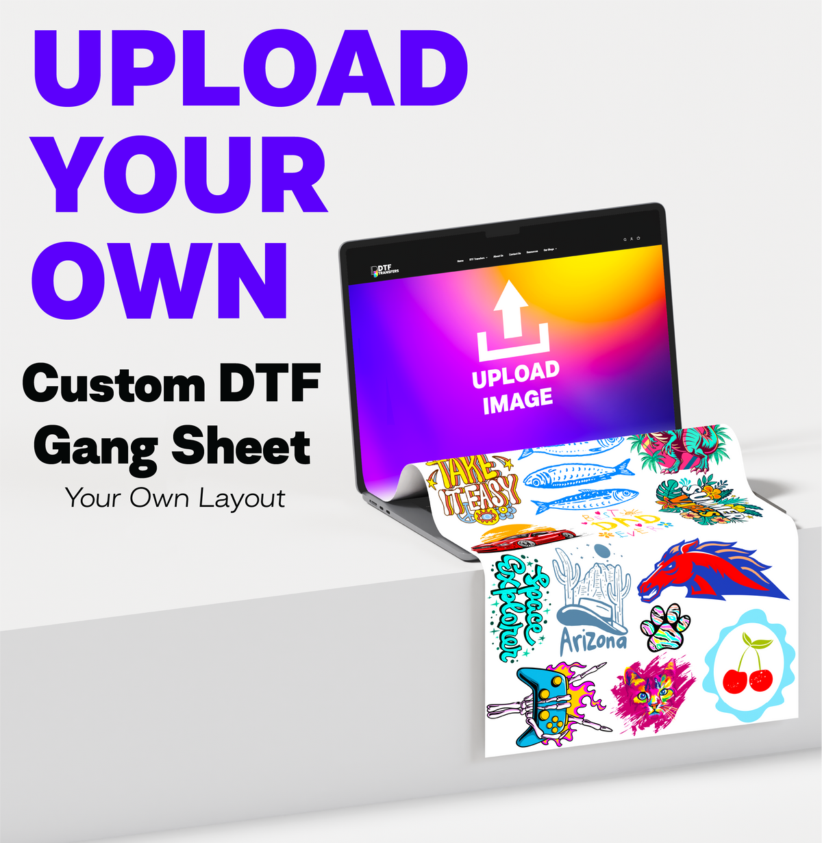 Upload Your Own DTF Gang Sheet – Fast USA & Louisiana Printing