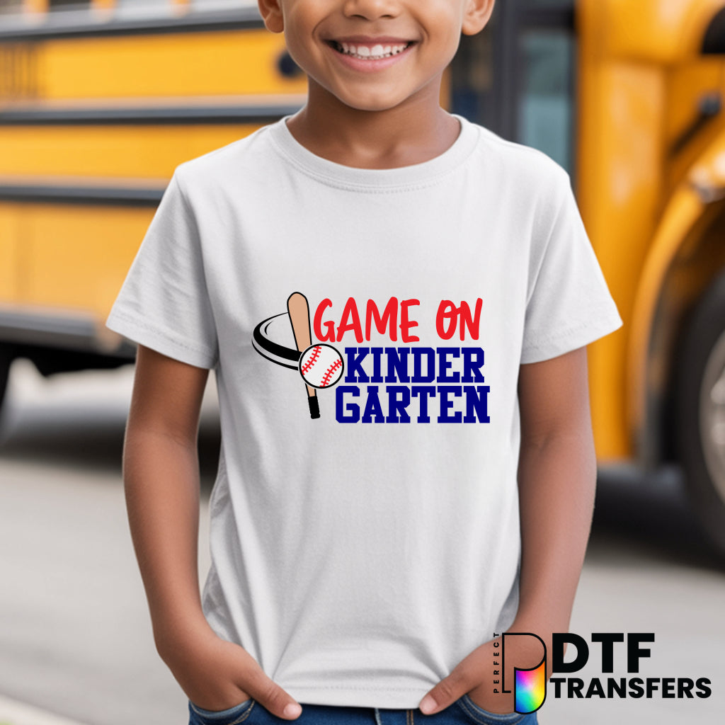 Game On Kindergarten Baseball - Pre K – Teacher DTF Transfer