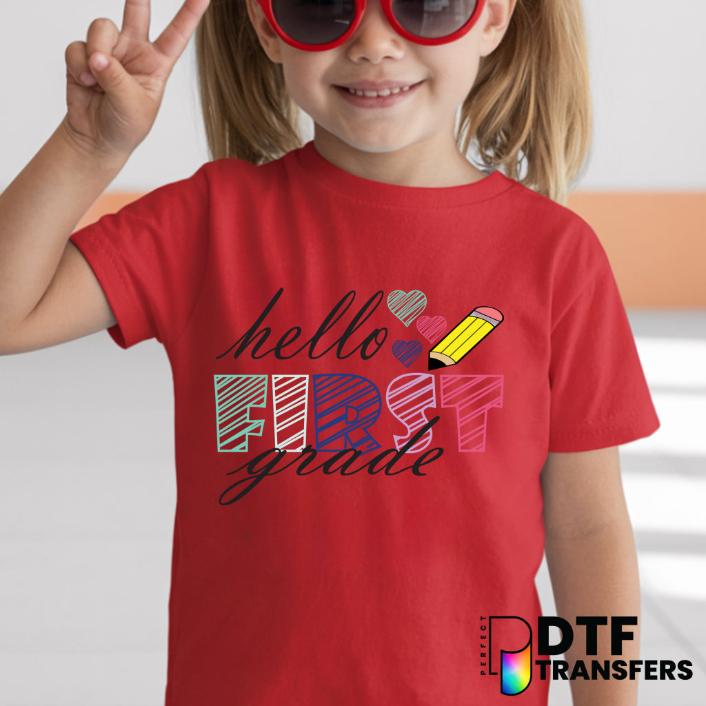 Hello First Grade – Teacher DTF Transfer