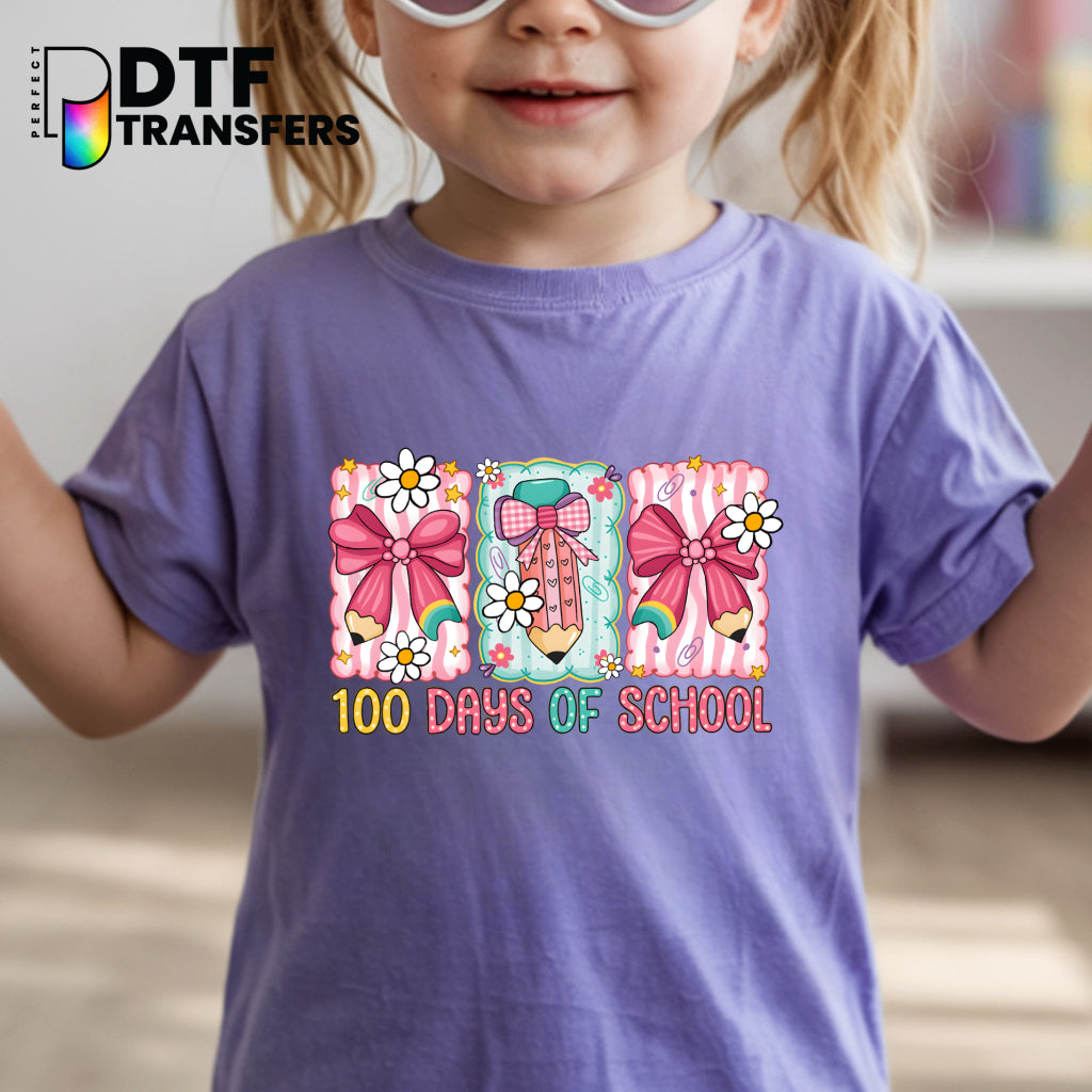 HAPPY 100 DAYS OF SCHOOL – Teacher DTF Transfer
