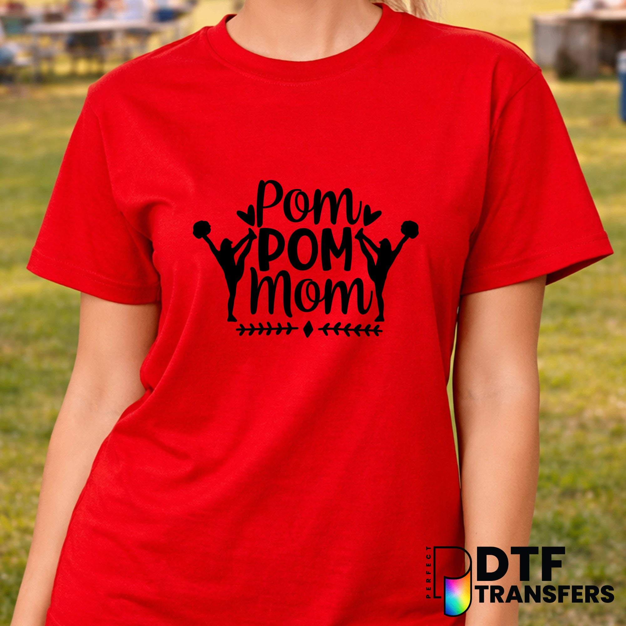 Pom Pom Mom – Cheerleading DTF Transfer