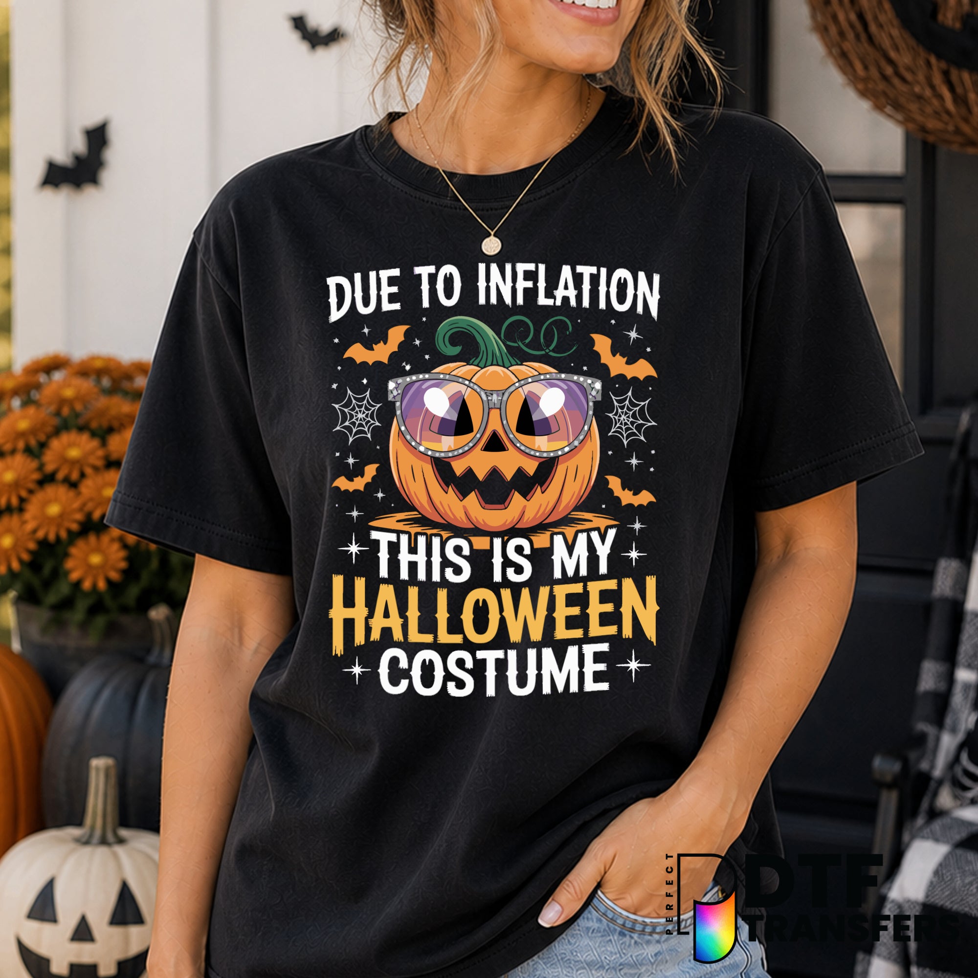 Due to Inflation This is My Halloween Costume – Halloween DTF Transfer
