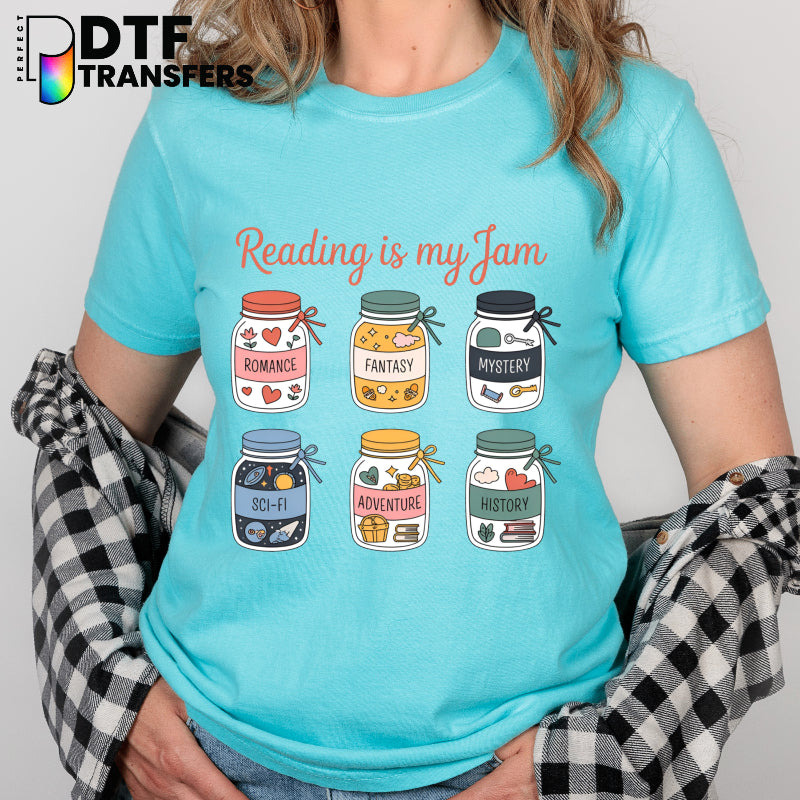 Reading is My Jam Cassette Tape – Teacher DTF Transfer