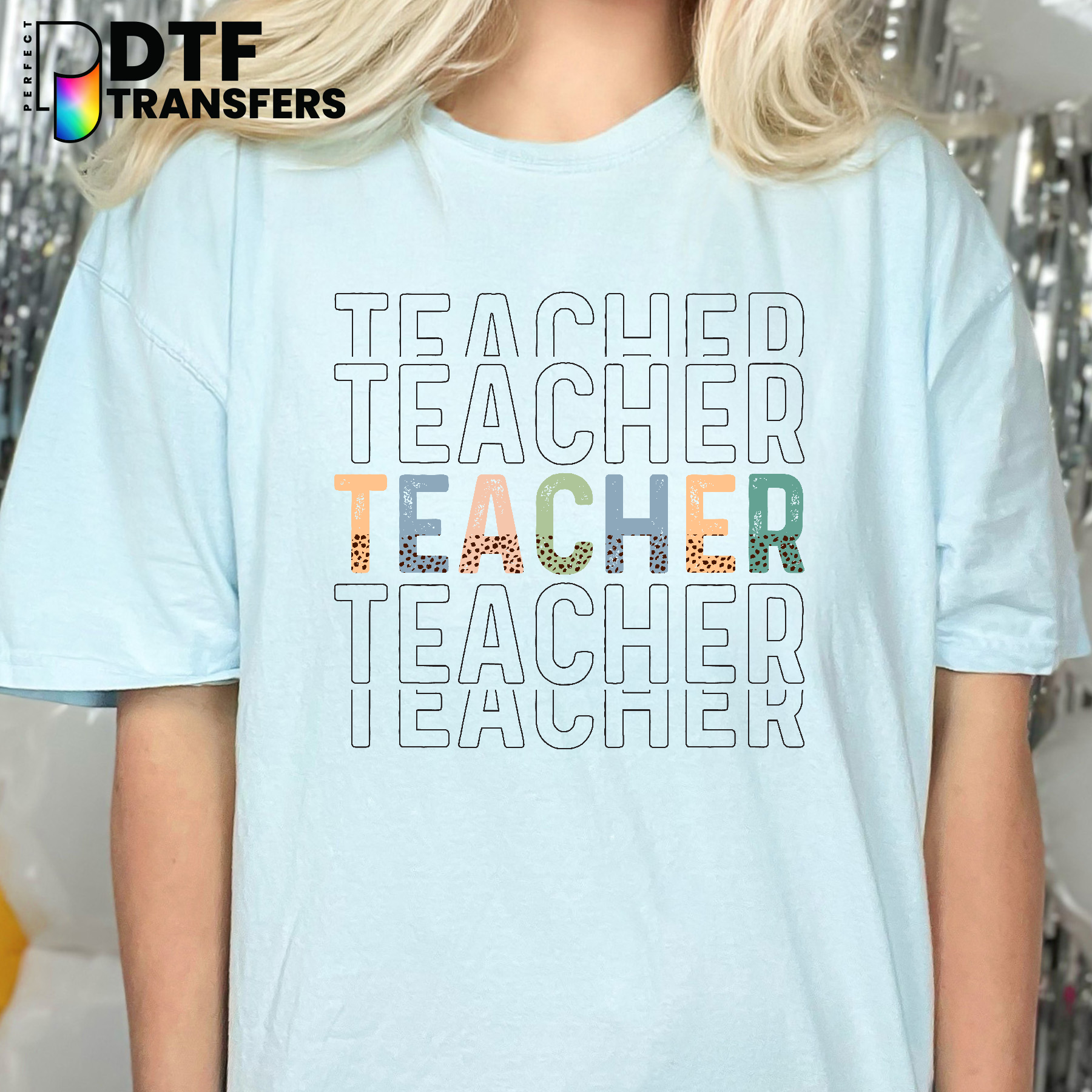 TEACHER (Leopard Apple) – Teacher DTF Transfer