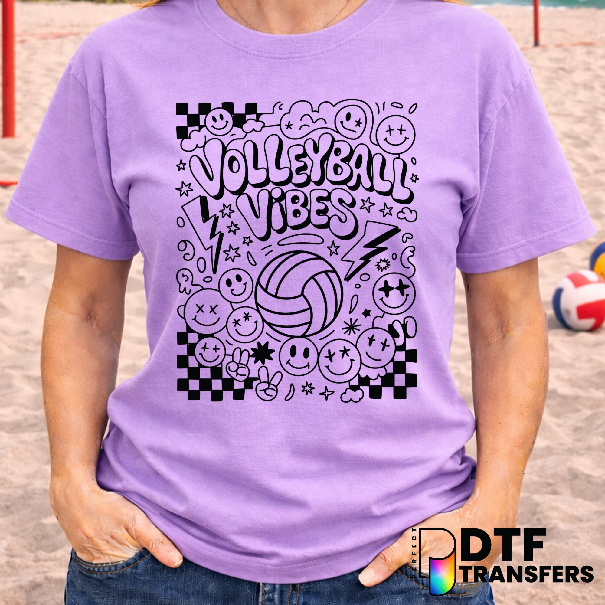 Volleyball Vibes – Volleyball DTF Transfer