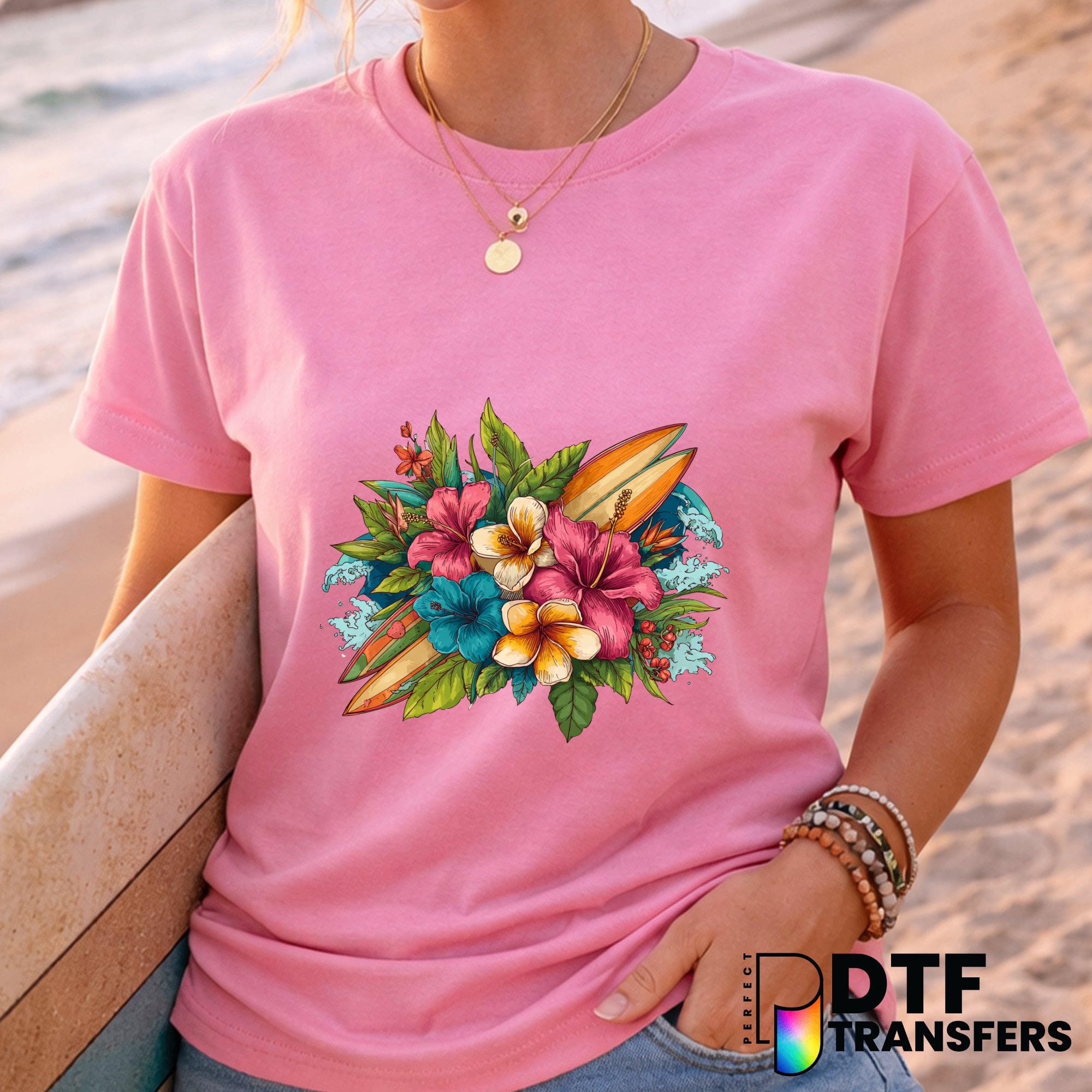 Tropical Surfboards Sunset – Surfing DTF Transfer