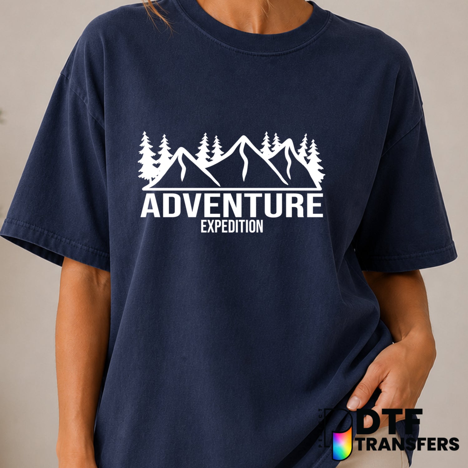 ADVENTURE AWAITS – Hiking DTF Transfer (view 2 of 2) – by Perfect DTF Transfers – Premade DTF Transfers – Hiking, Outdoor