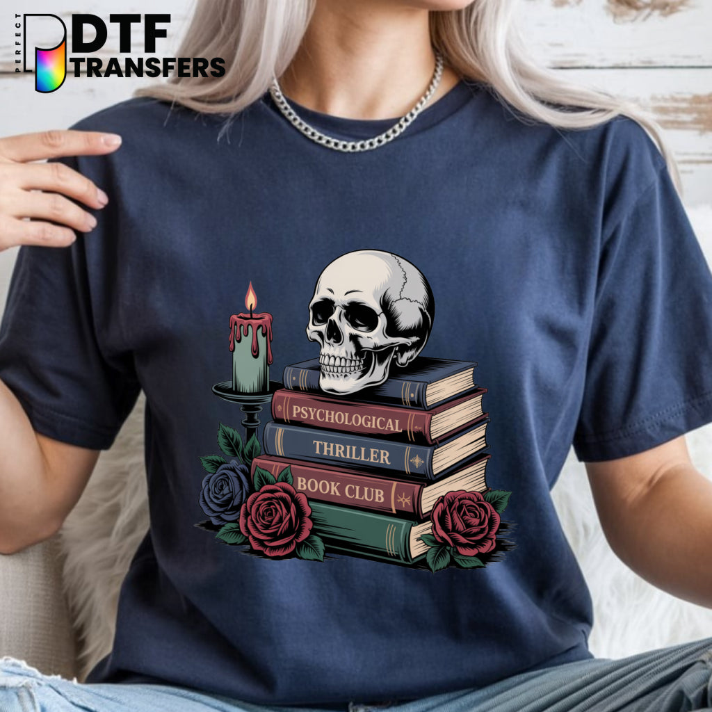 Stacked Books, Apple, and Glasses – Teacher DTF Transfer