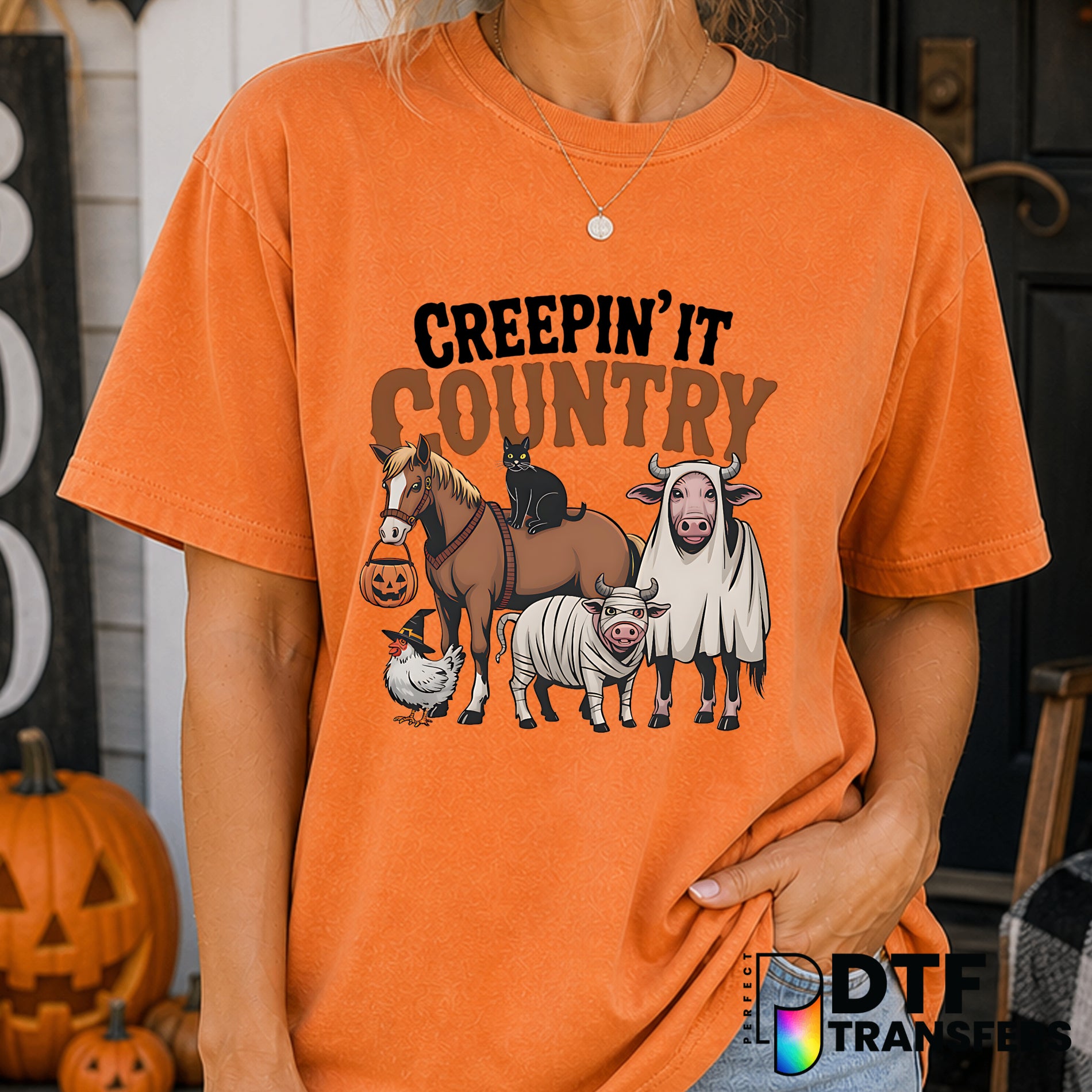 Creepin' It Country – Halloween DTF Transfer