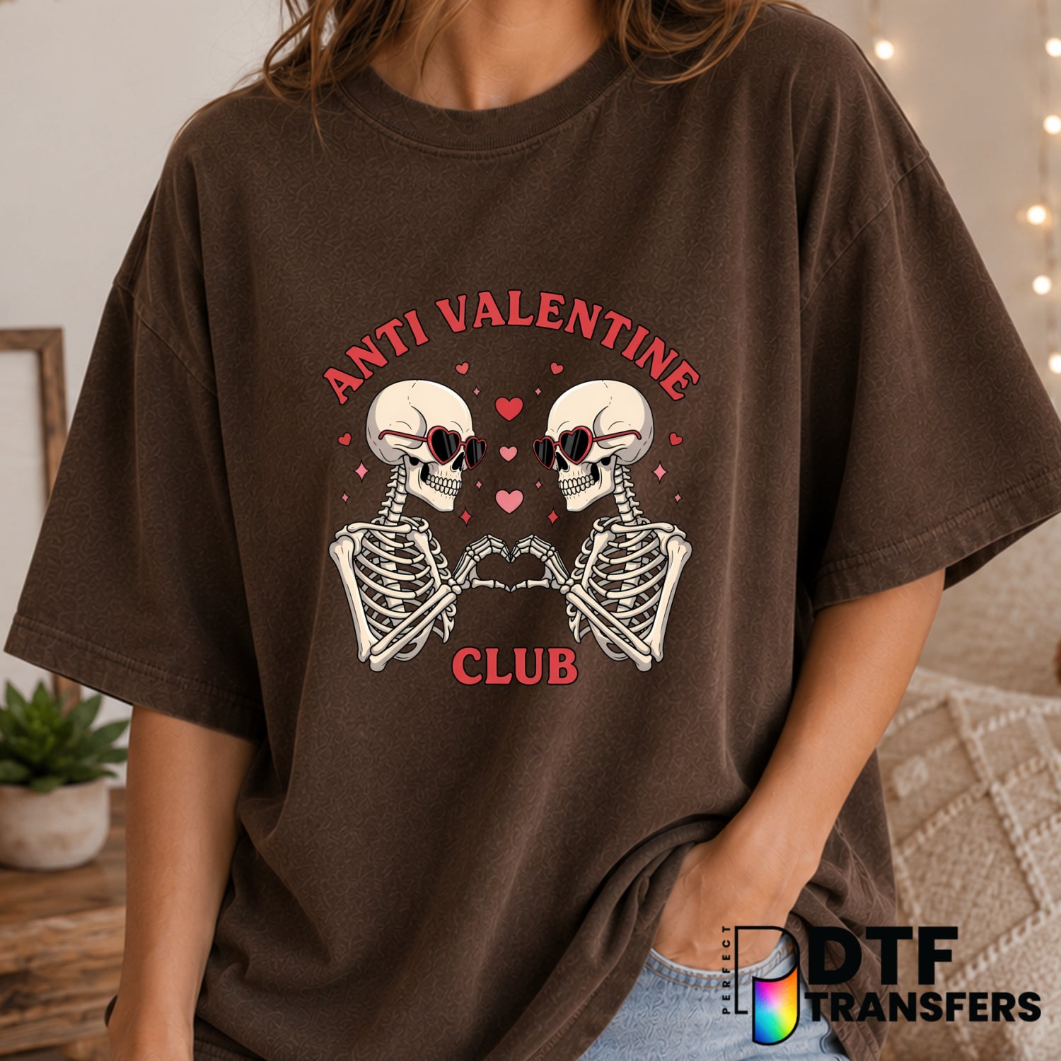 Anti Valentine's Day Club – Valentine's Day DTF Transfer (view 1 of 2) – by Perfect DTF Transfers – Premade DTF Transfers...
