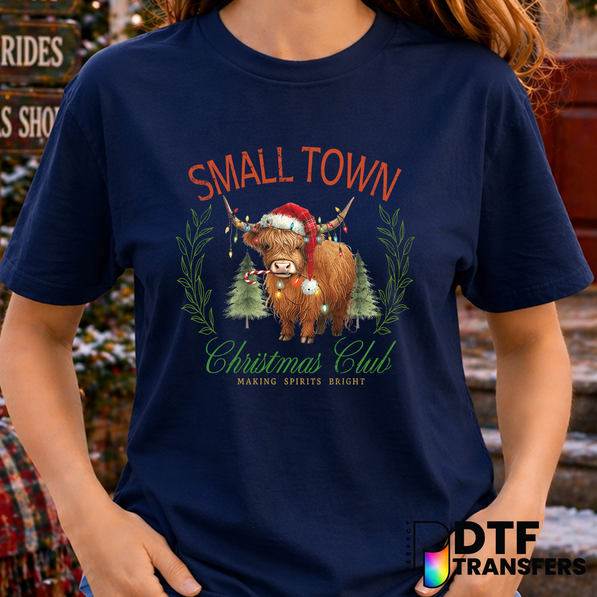 Small Town Christmas Club – Christmas DTF Transfer