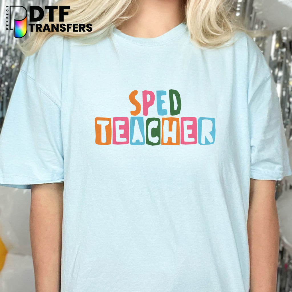 SPED TEACHER Rainbow Letters – Special Education DTF Transfer