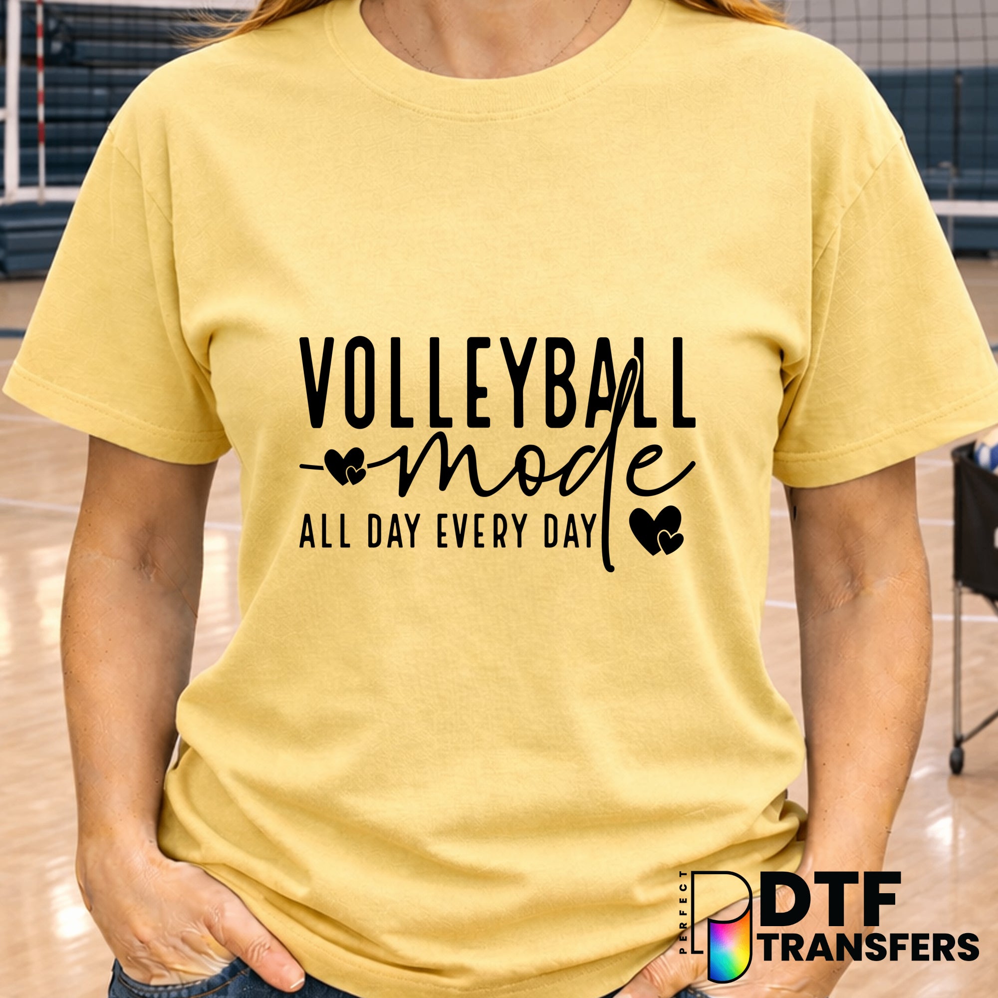 Volleyball Mode All Day Every Day – Volleyball DTF Transfer