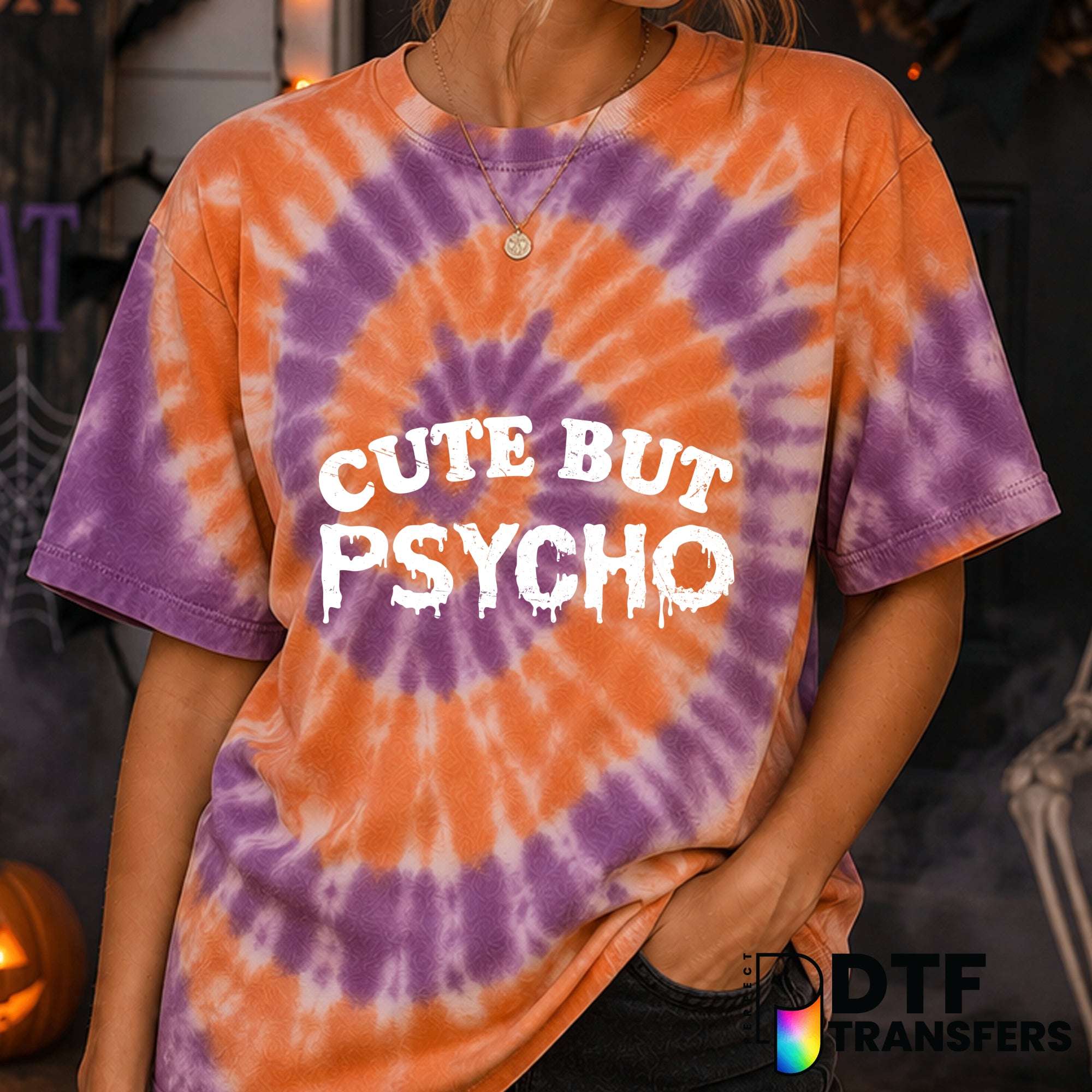Cute But Psycho – Halloween DTF Transfer