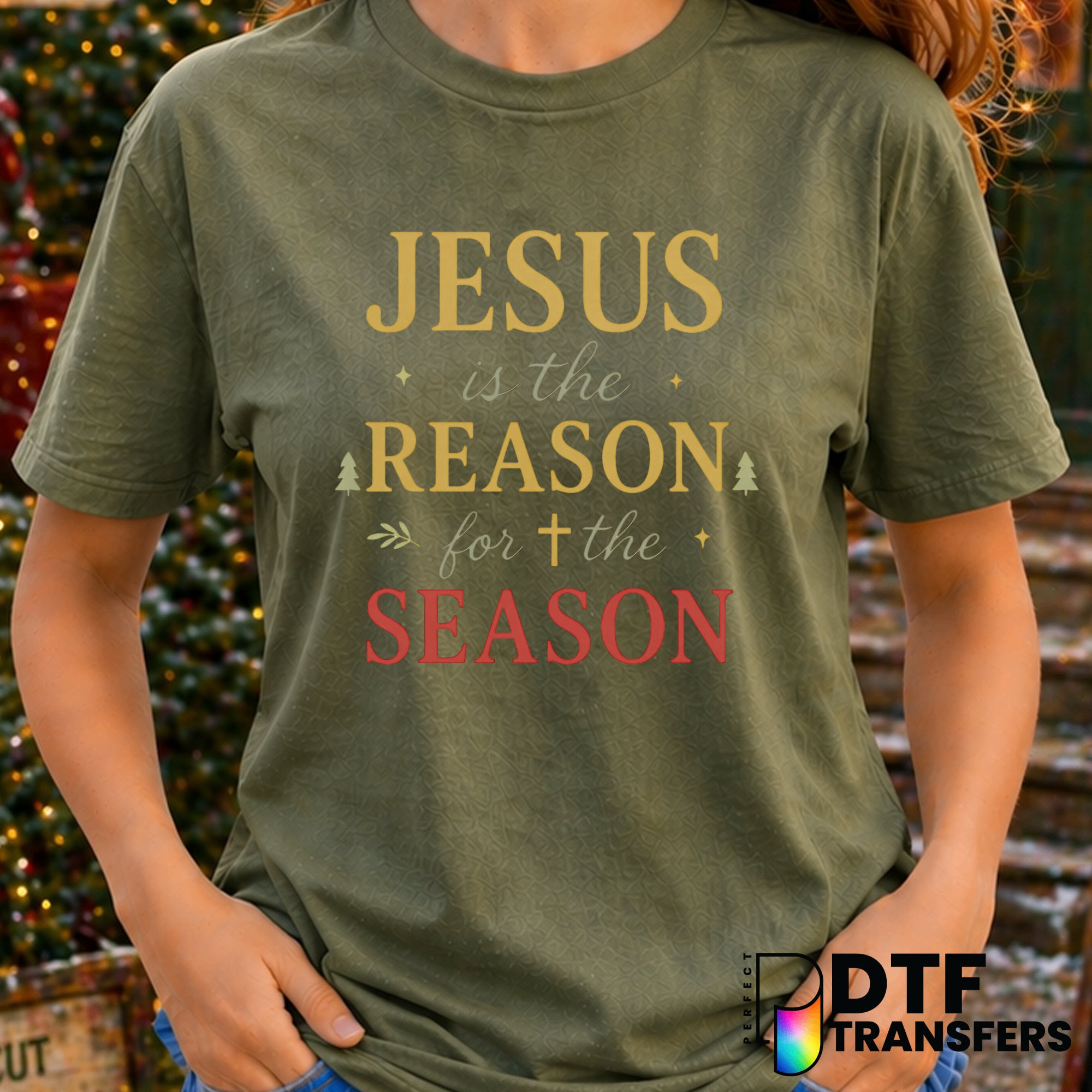 Jesus is the Reason for the Season – Christmas DTF Transfer