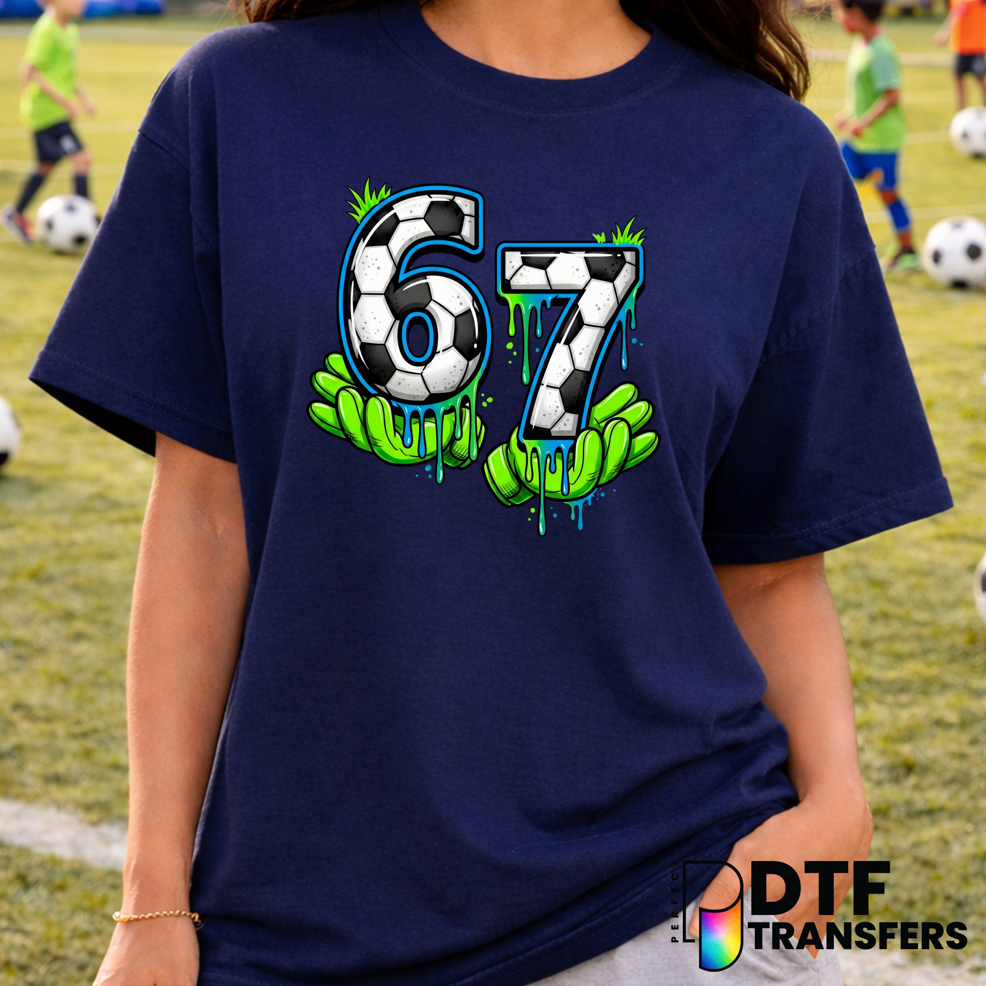 Dripping Soccer Ball – Soccer DTF Transfer