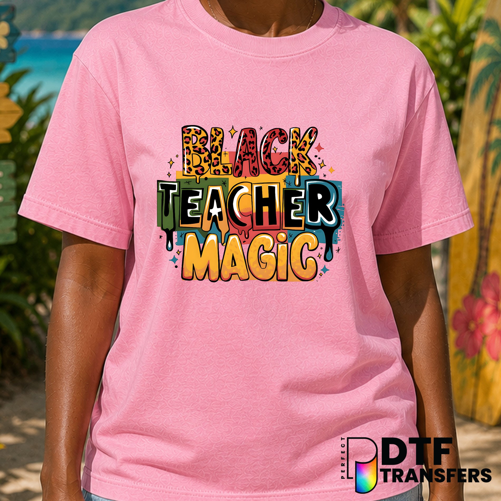 Black Teacher Magic JUNETEENTH 1865 – Black History Month DTF Transfer