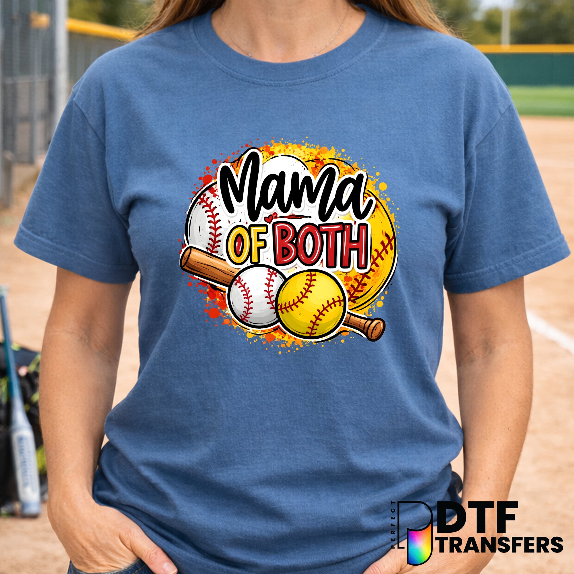 Mama of Both Softball and Baseball – Softball DTF Transfer
