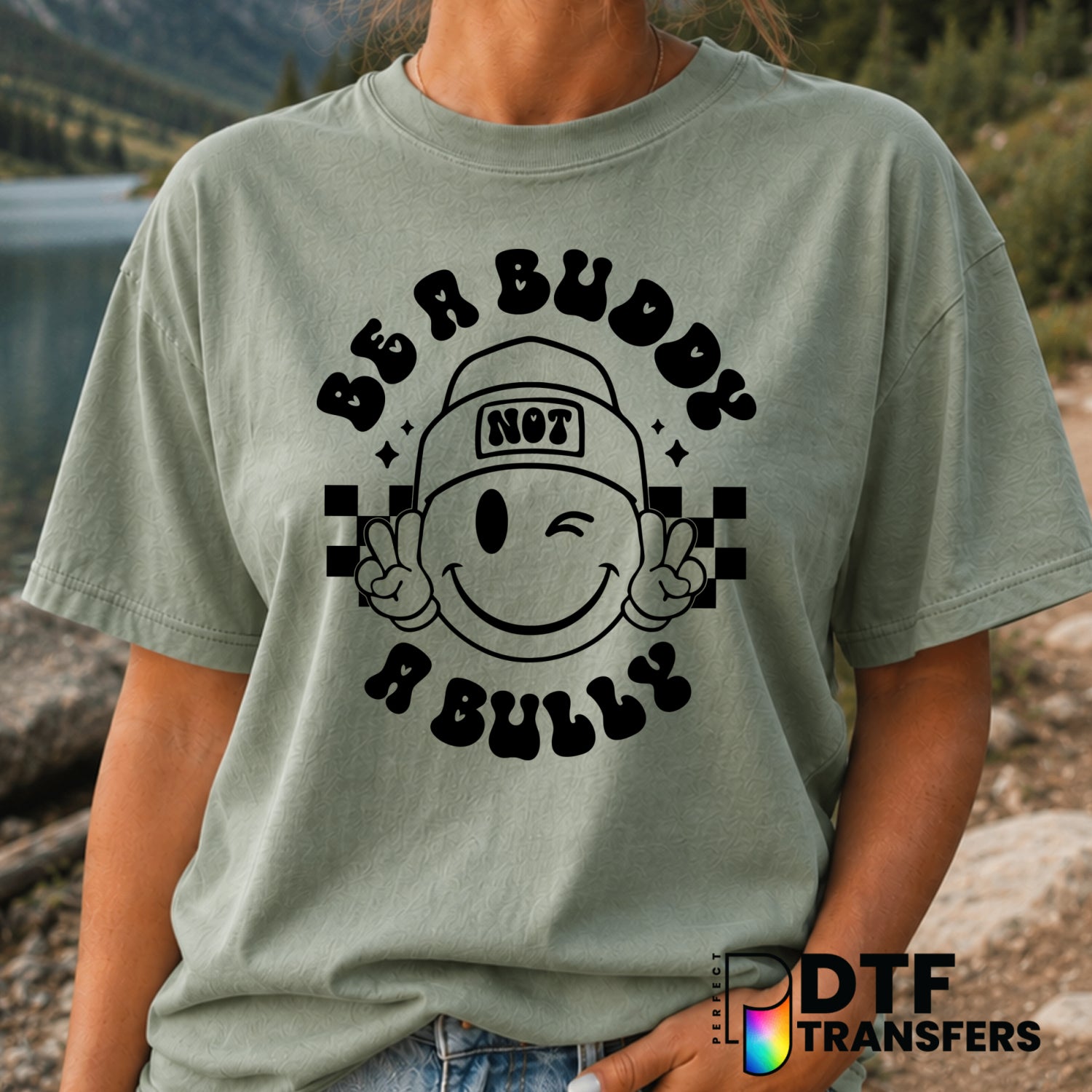 BE A BUDDY NOT A BULLY – Anti-Bullying DTF Transfer (view 1 of 2) – by Perfect DTF Transfers – Premade DTF Transfers – Ant...