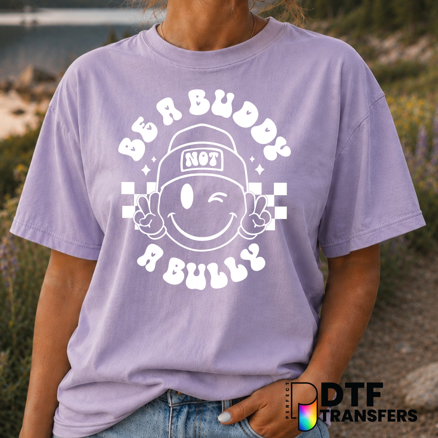 Be A Buddy Not A Bully – Anti-Bullying DTF Transfer (view 1 of 2) – by Perfect DTF Transfers – Premade DTF Transfers – Ant...