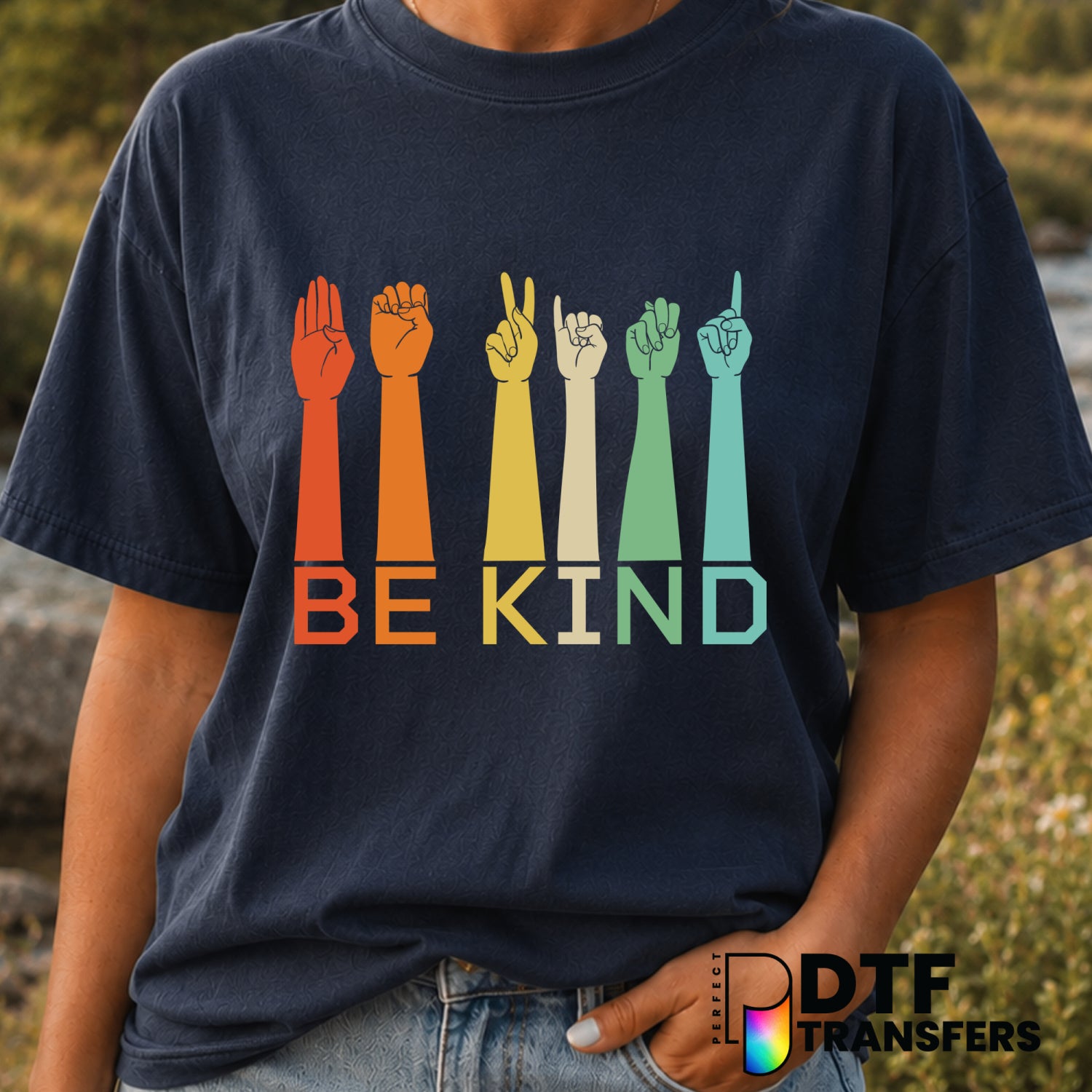 BE KIND – Anti-Bullying DTF Transfer (view 2 of 2) – by Perfect DTF Transfers – Premade DTF Transfers – Anti-Bullying, Kin...