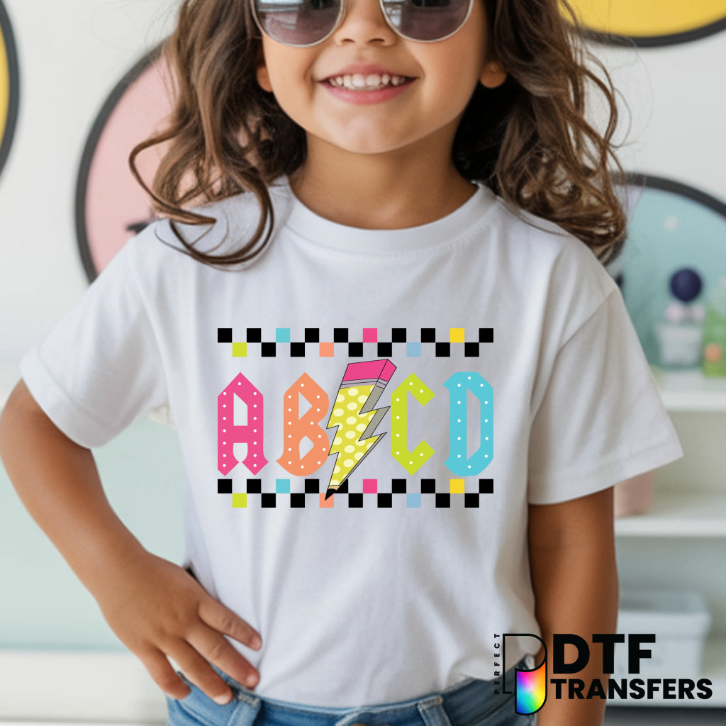 ABCD Welcome Back To School – Teacher DTF Transfer