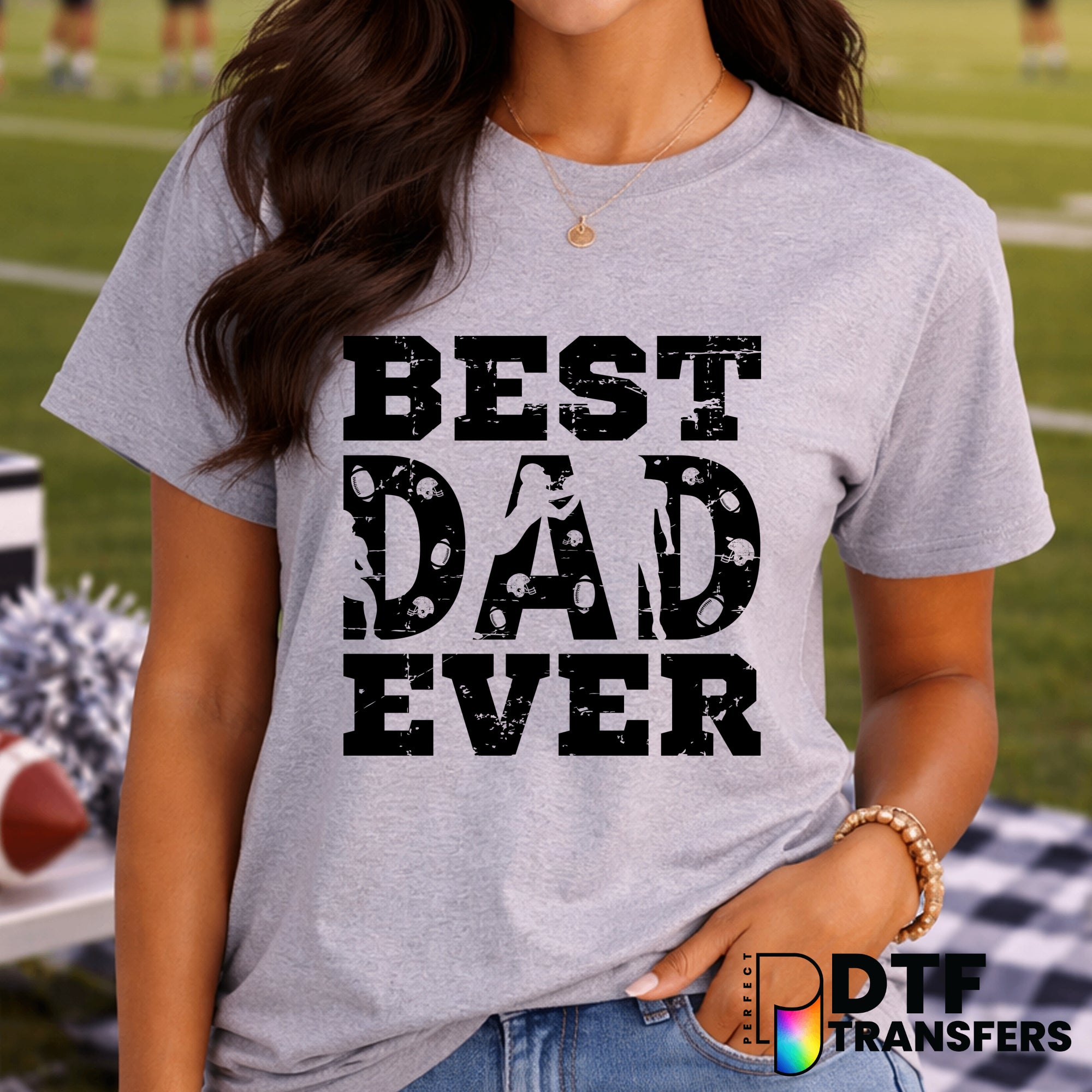 Best Dad Ever Football – DTF Transfer