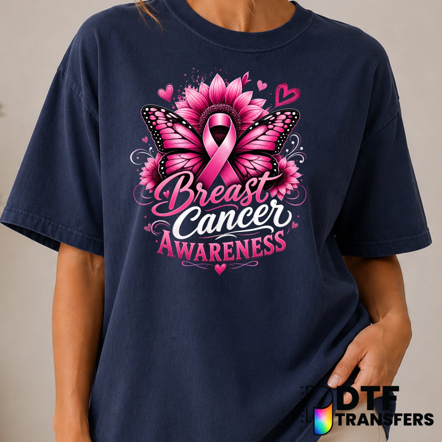 Breast Cancer Awareness – Cancer Awareness DTF Transfer (view 1 of 2) – by Perfect DTF Transfers – Premade DTF Transfers –...